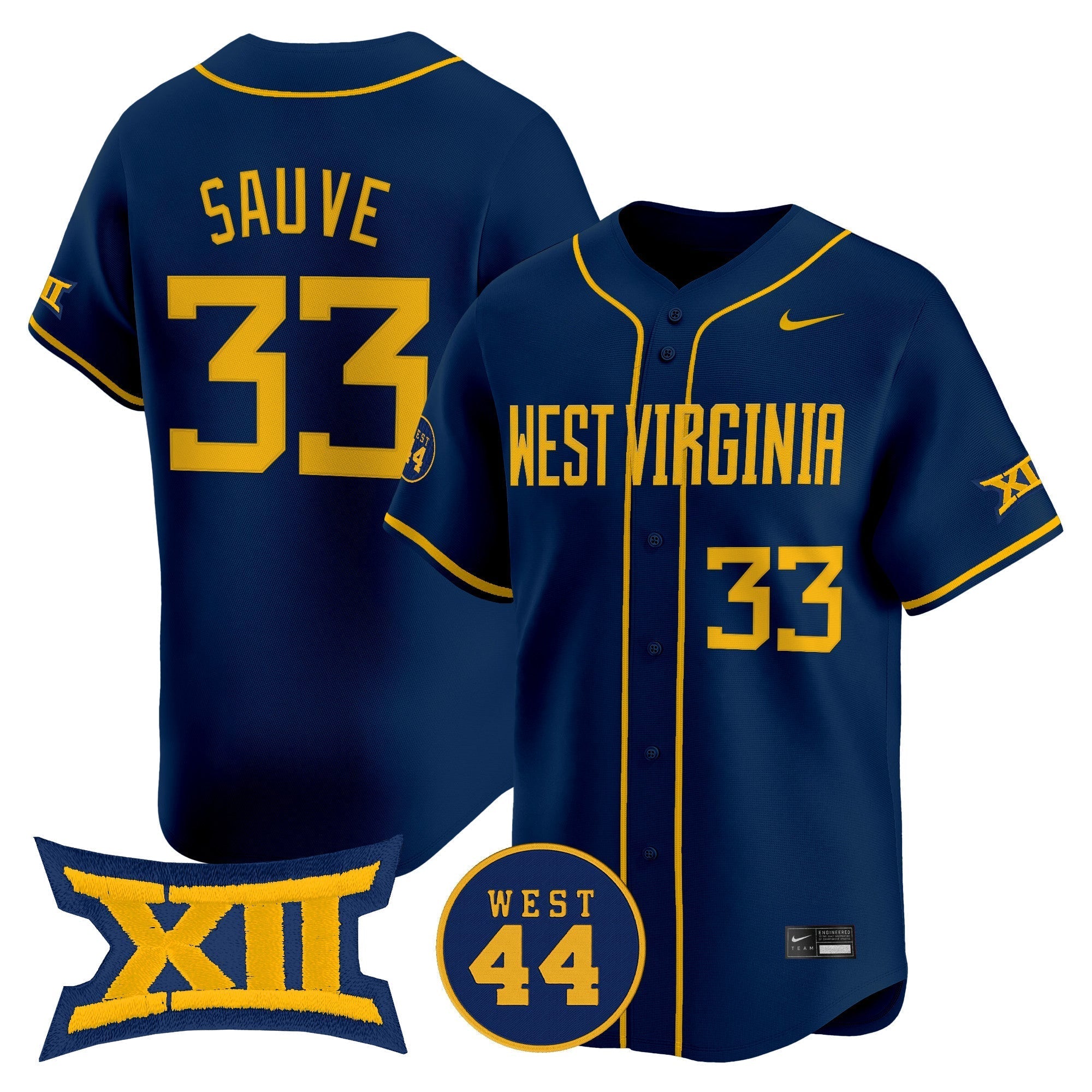 WVU 2025 Vapor Premier Limited Jersey - All Stitched