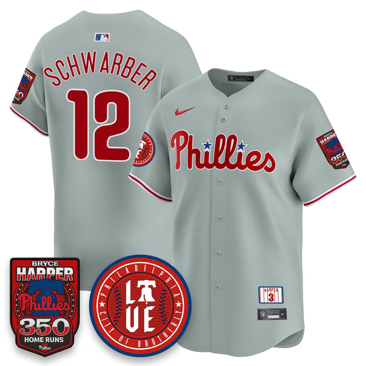 Bryce Harper PHI 350 Home Runs Jersey - All Stitched
