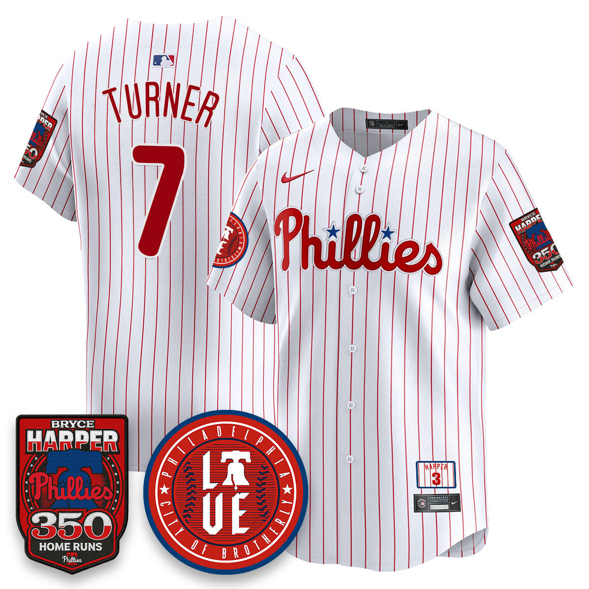 Bryce Harper PHI 350 Home Runs Jersey - All Stitched