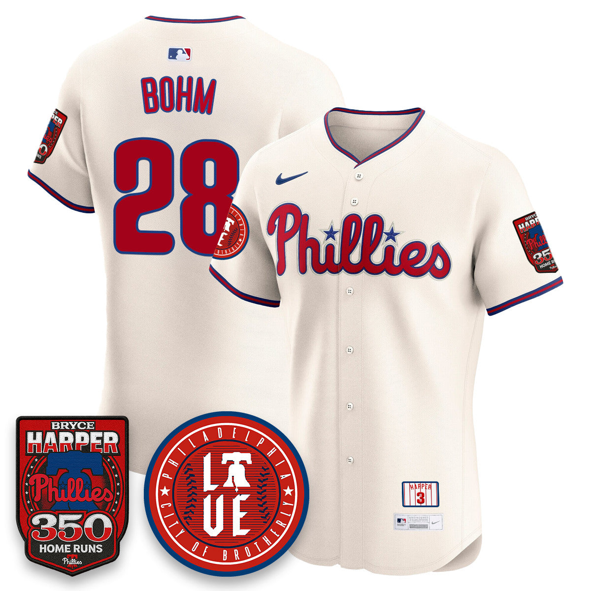 Bryce Harper PHI 350 Home Runs Jersey - All Stitched