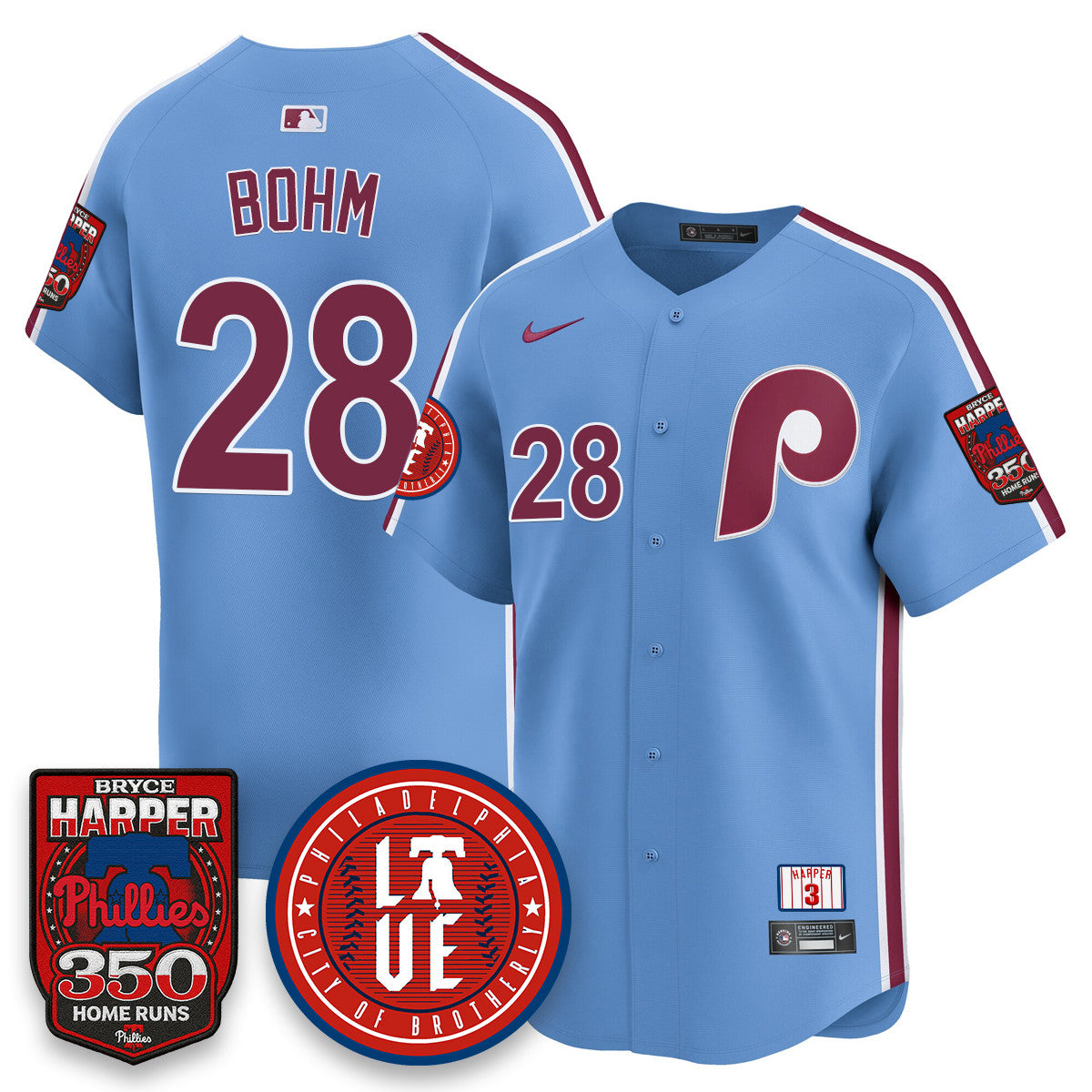 Bryce Harper PHI 350 Home Runs Jersey - All Stitched