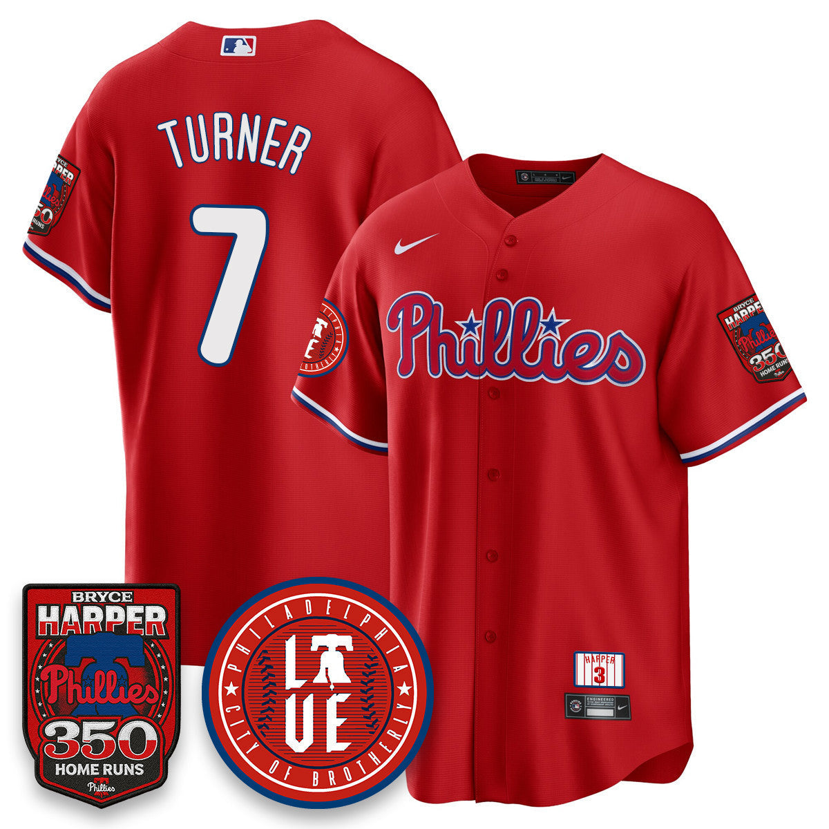 Bryce Harper PHI 350 Home Runs Jersey - All Stitched
