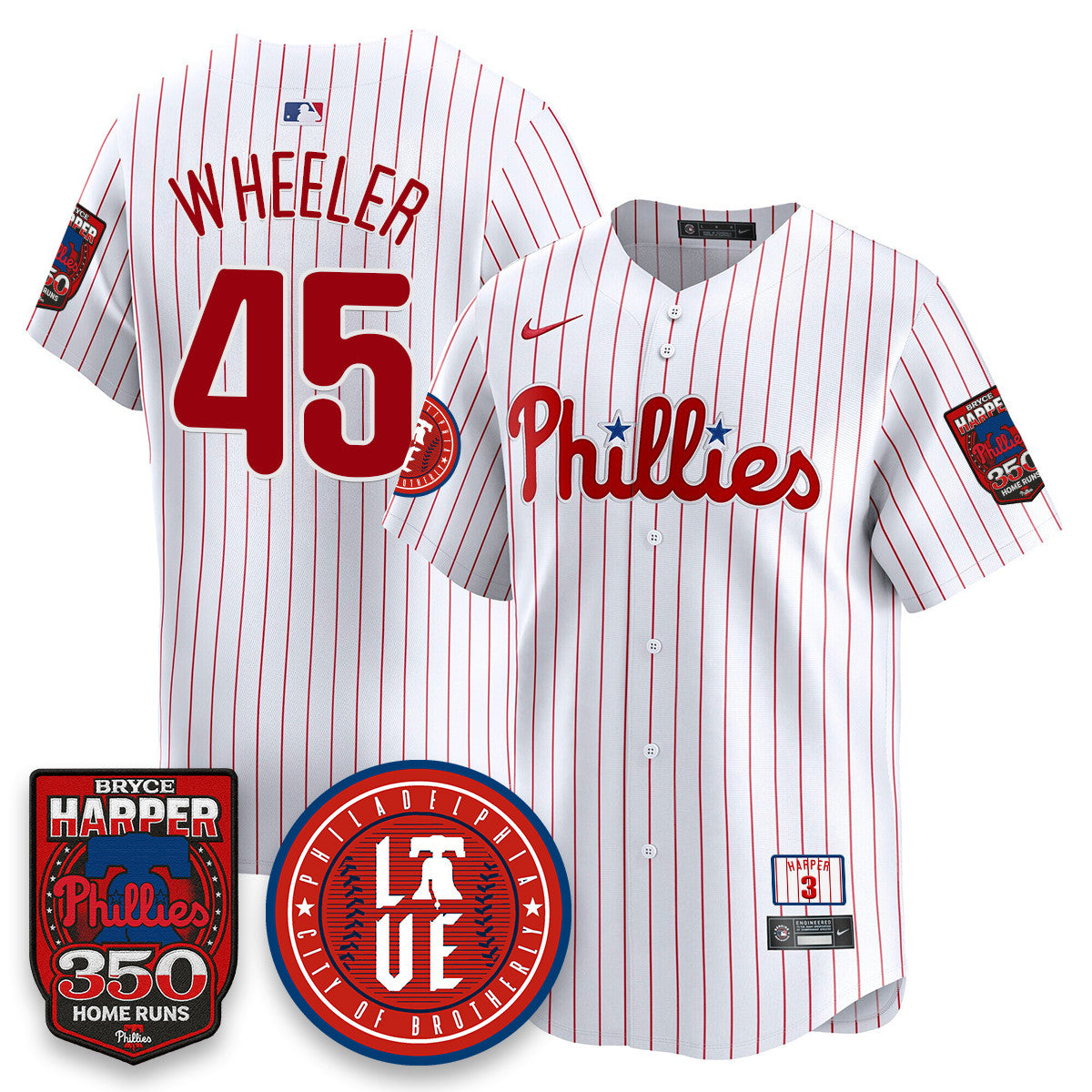 Bryce Harper PHI 350 Home Runs Jersey - All Stitched