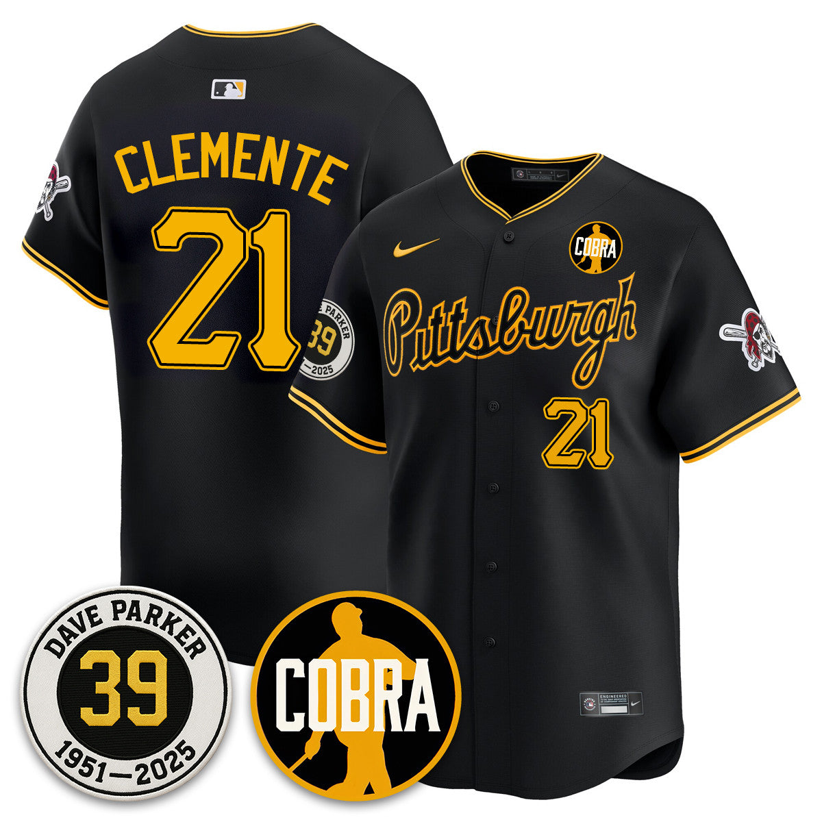 PIT Memories Dave Parker Jersey- “COBRA” Patch - All Stitched