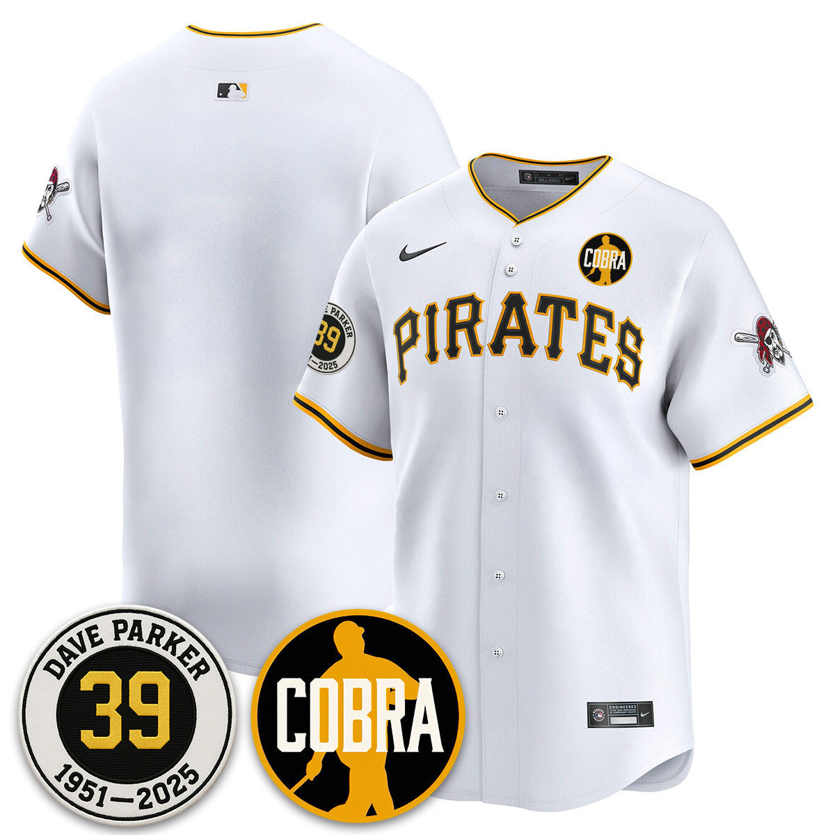 PIT Memories Dave Parker Jersey- “COBRA” Patch - All Stitched