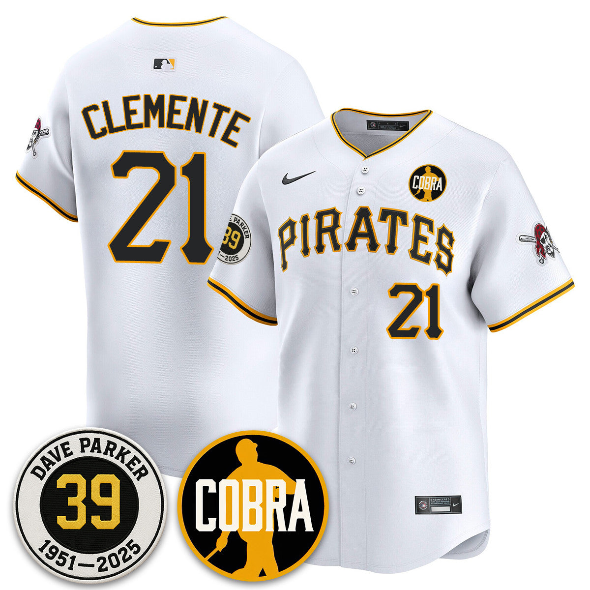 PIT Memories Dave Parker Jersey- “COBRA” Patch - All Stitched