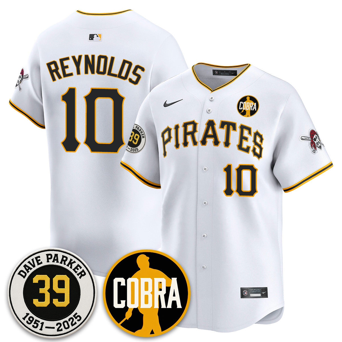 PIT Memories Dave Parker Jersey- “COBRA” Patch - All Stitched
