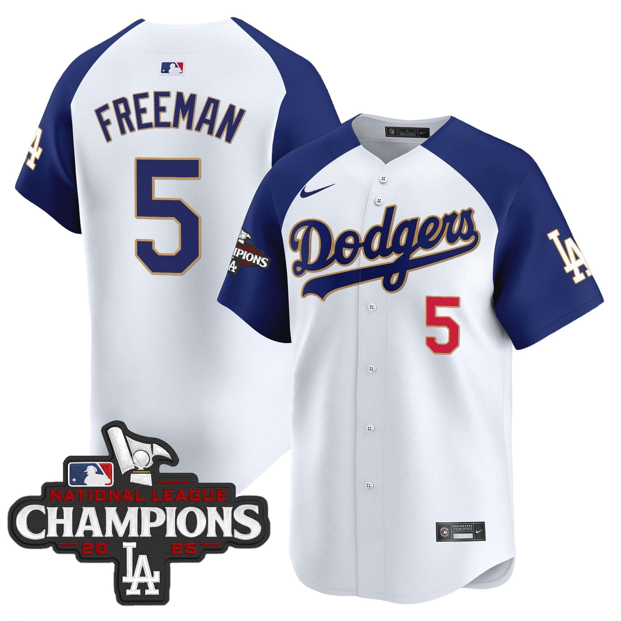 Dodgers 2025 National League Champions Vapor Premier Limited Jersey - All Stitched