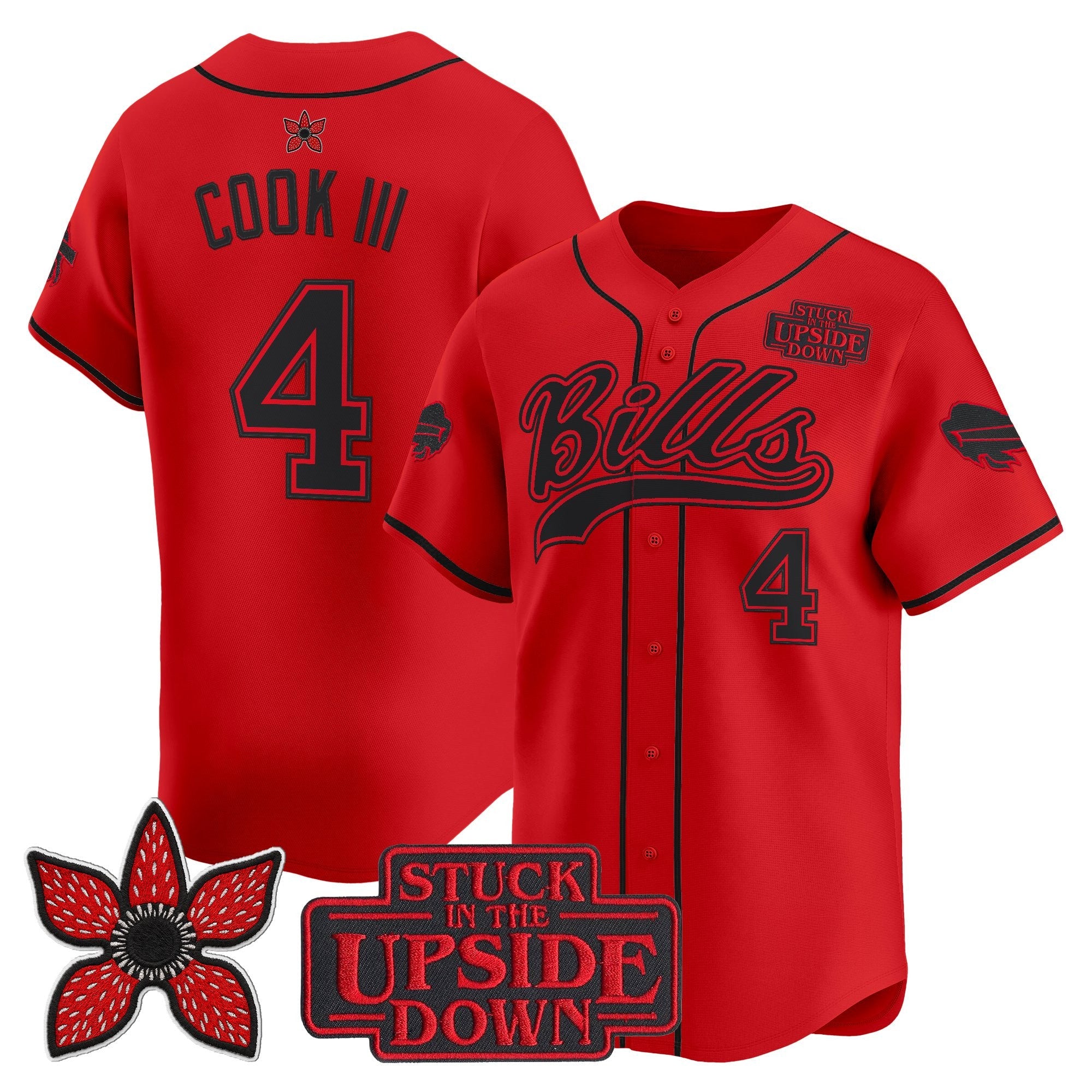 BUF 'Stranger Things Edition' Vapor Baseball Jersey - All Stitched
