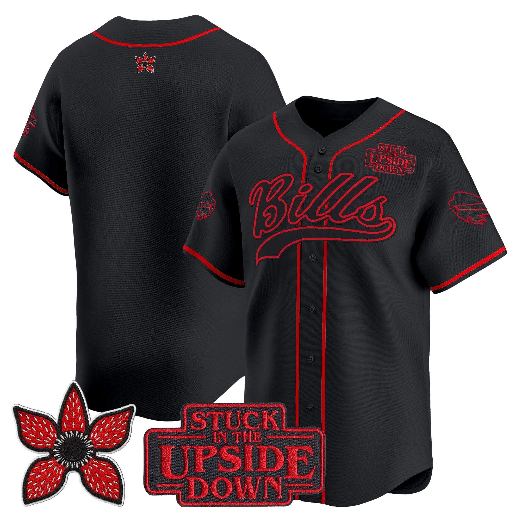 BUF 'Stranger Things Edition' Vapor Baseball Jersey - All Stitched