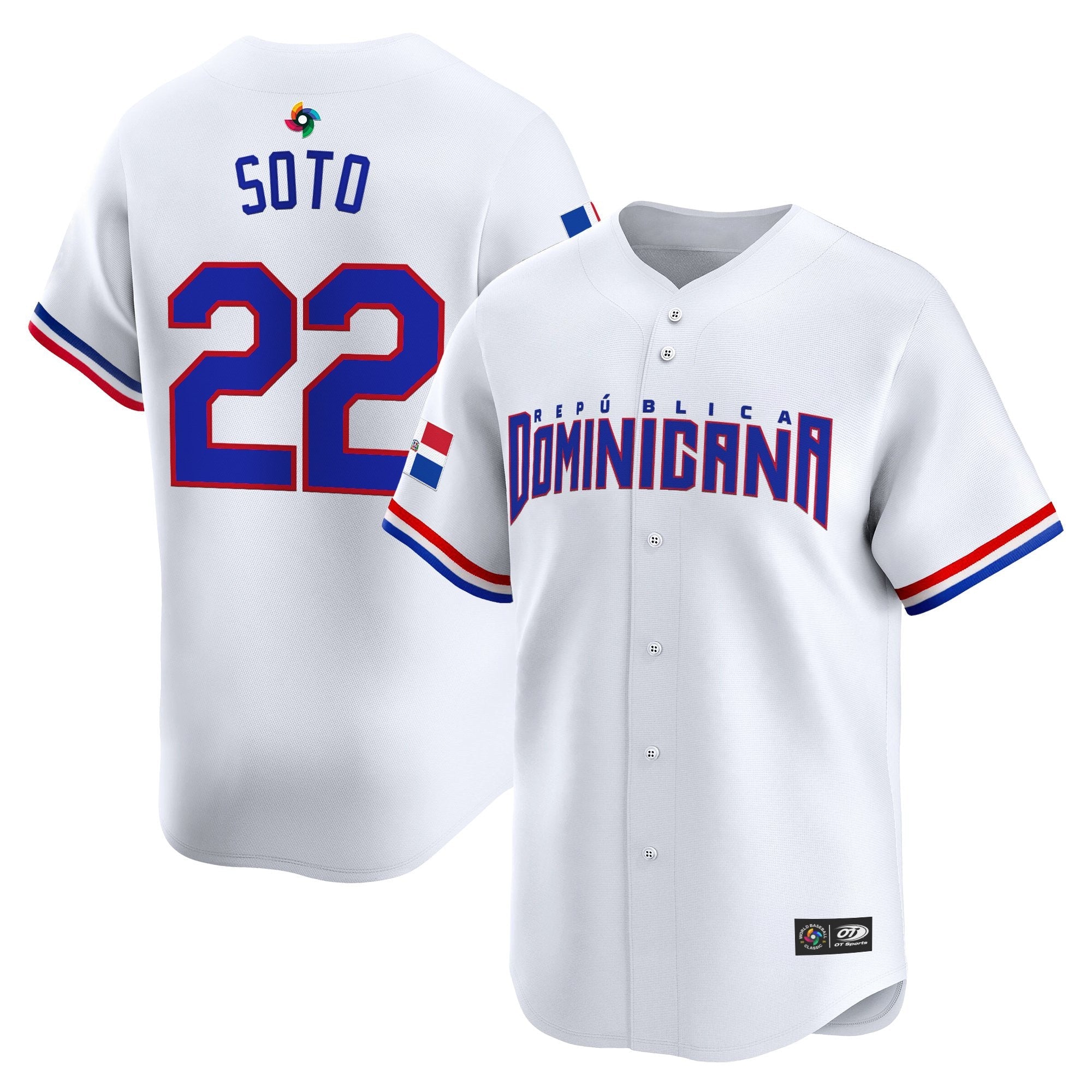 Team Dominican Republic World Baseball Classic Vapor Premier Jersey - 2026 Roster - All Stitched