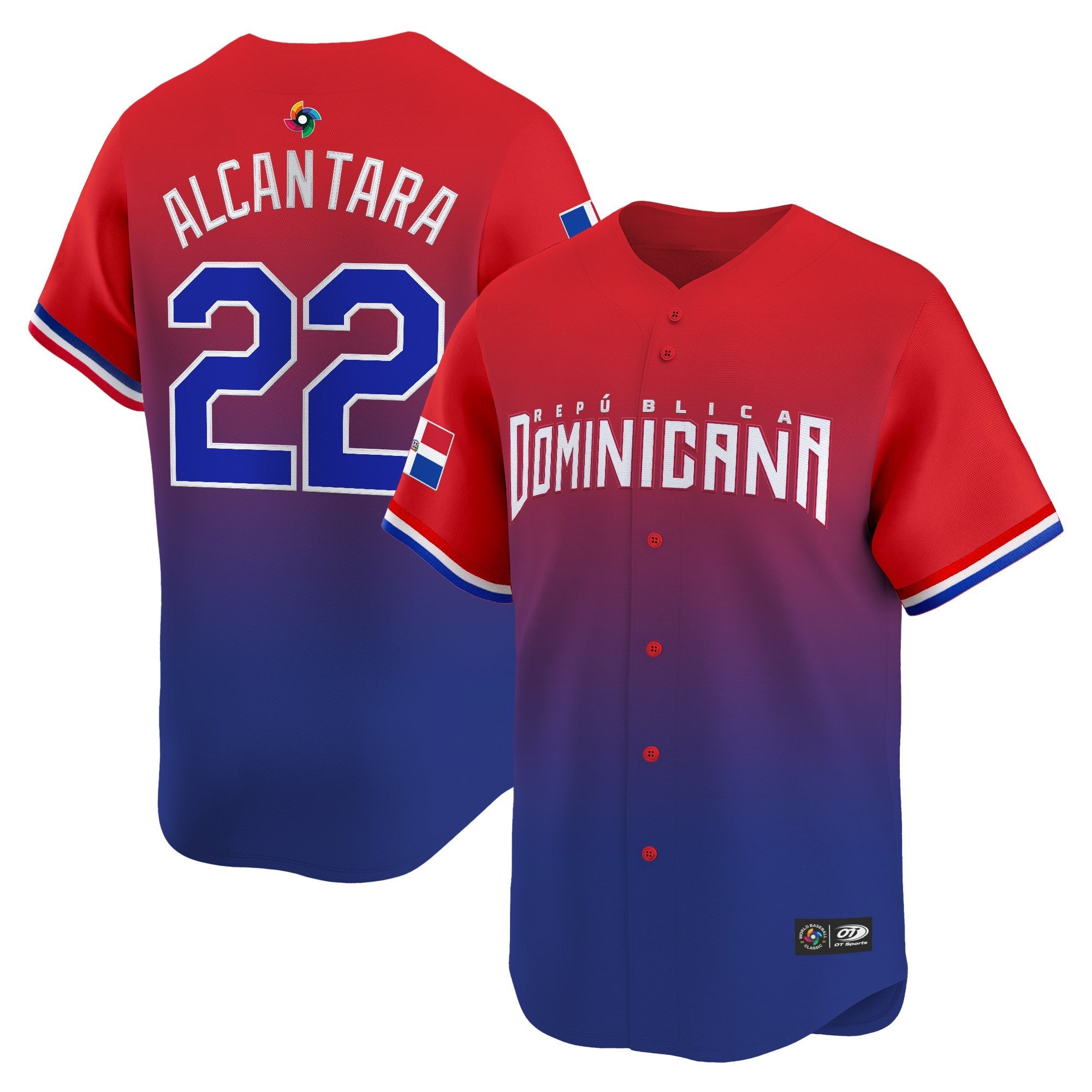 Team Dominican Republic World Baseball Classic Vapor Premier Jersey - 2026 Roster - All Stitched