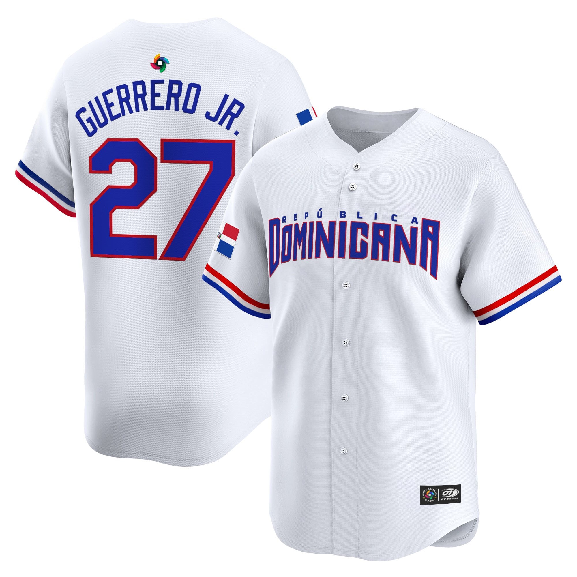 Team Dominican Republic World Baseball Classic Vapor Premier Jersey - 2026 Roster - All Stitched