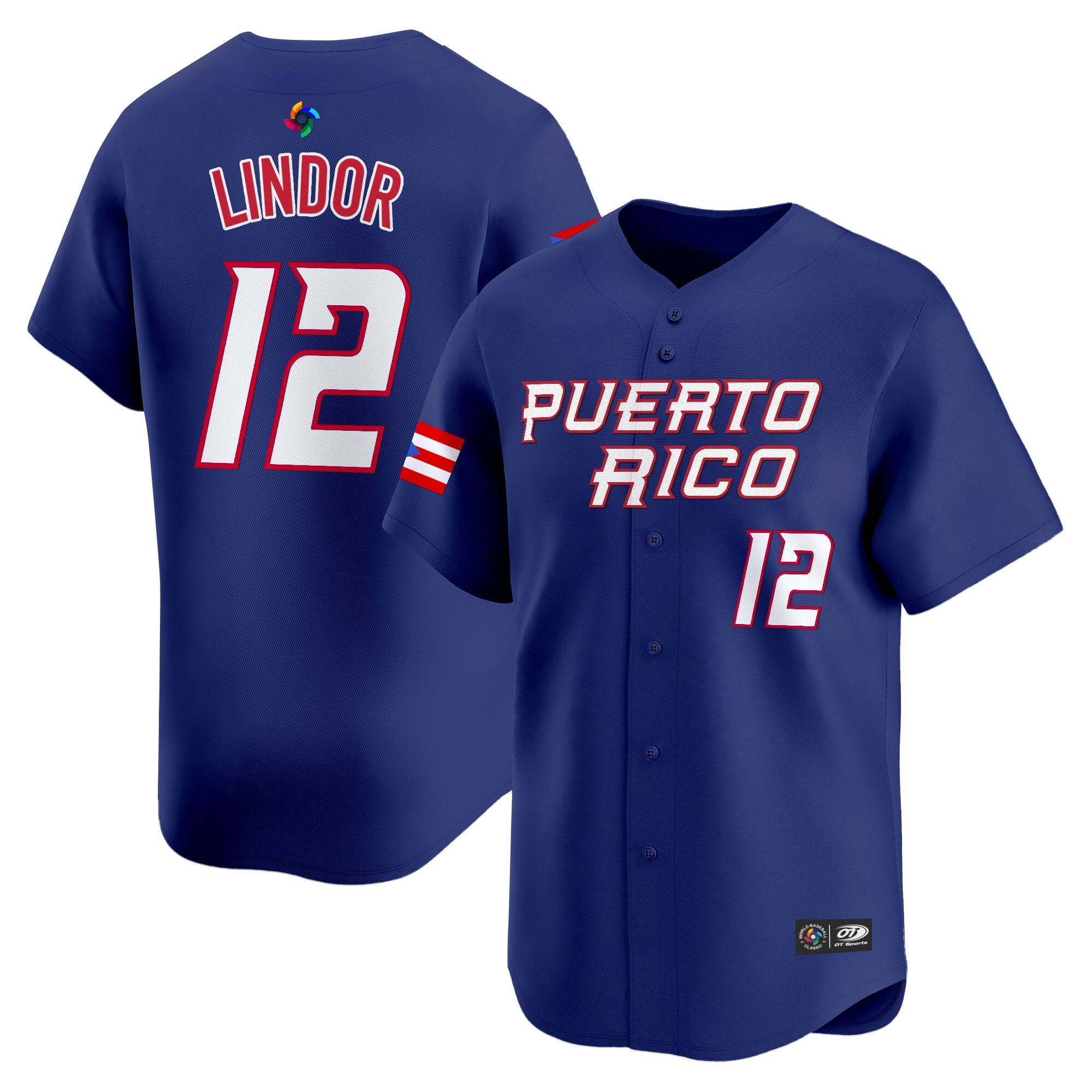 Team Puerto Rico World Baseball Classic Vapor Premier Jersey - 2026 Roster - All Stitched