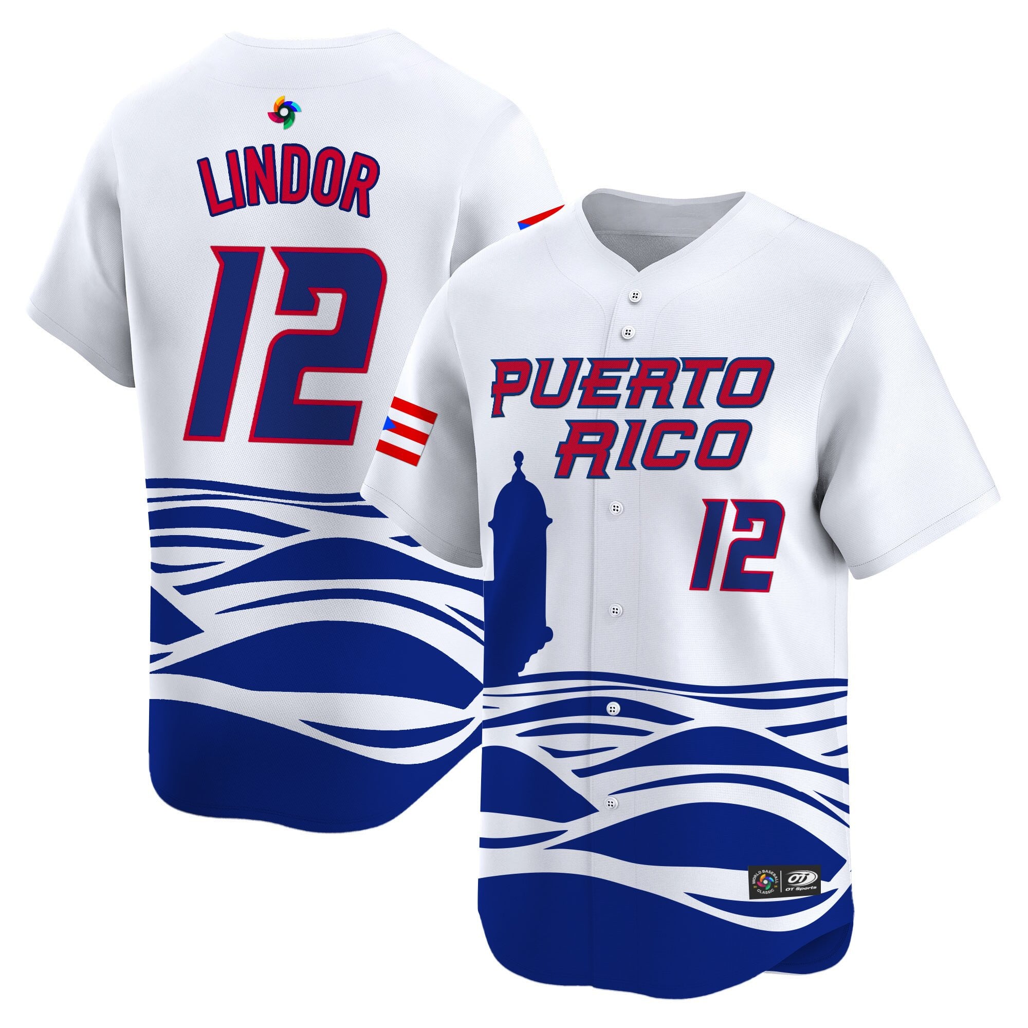 Team Puerto Rico World Baseball Classic Vapor Premier Jersey - 2026 Roster - All Stitched