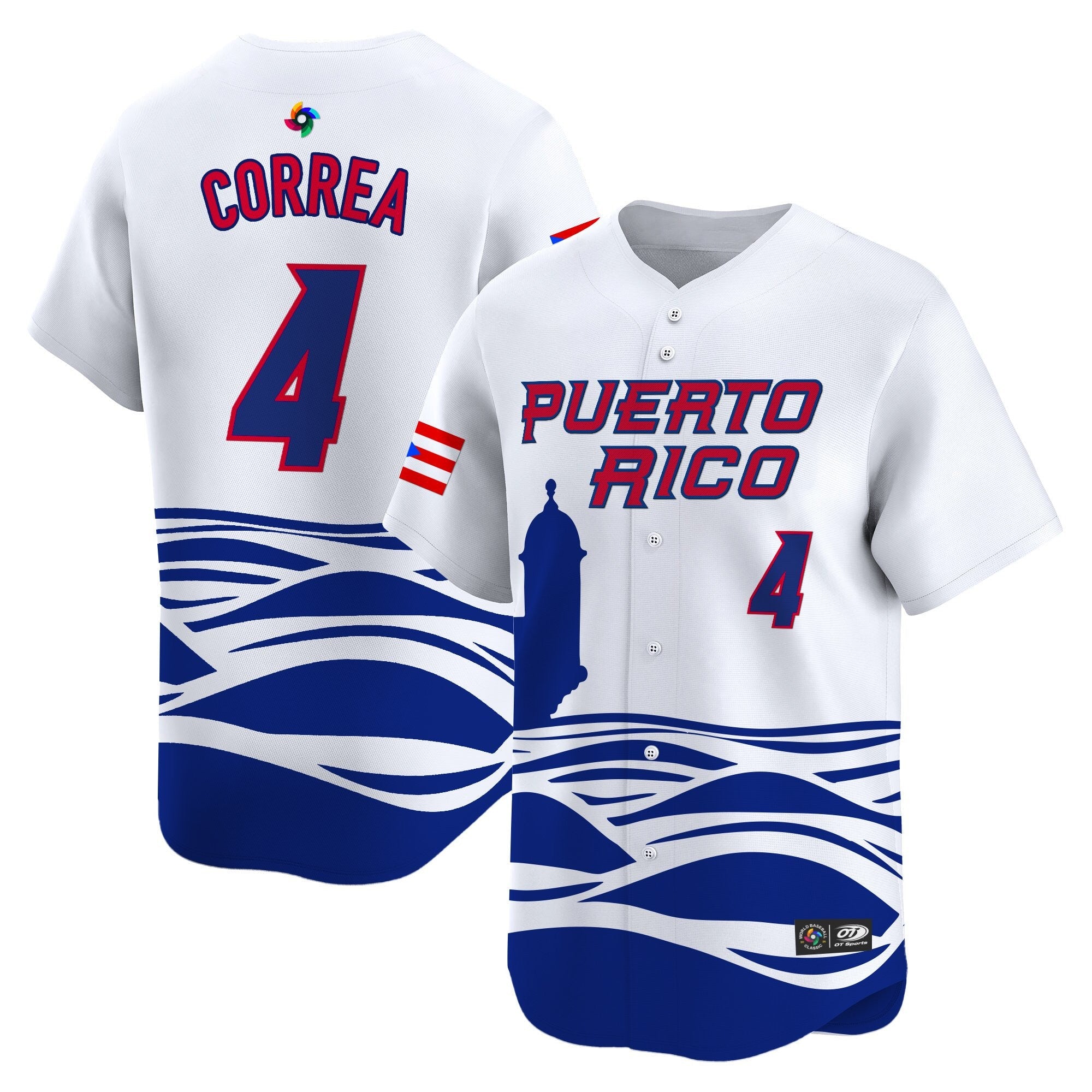 Team Puerto Rico World Baseball Classic Vapor Premier Jersey - 2026 Roster - All Stitched