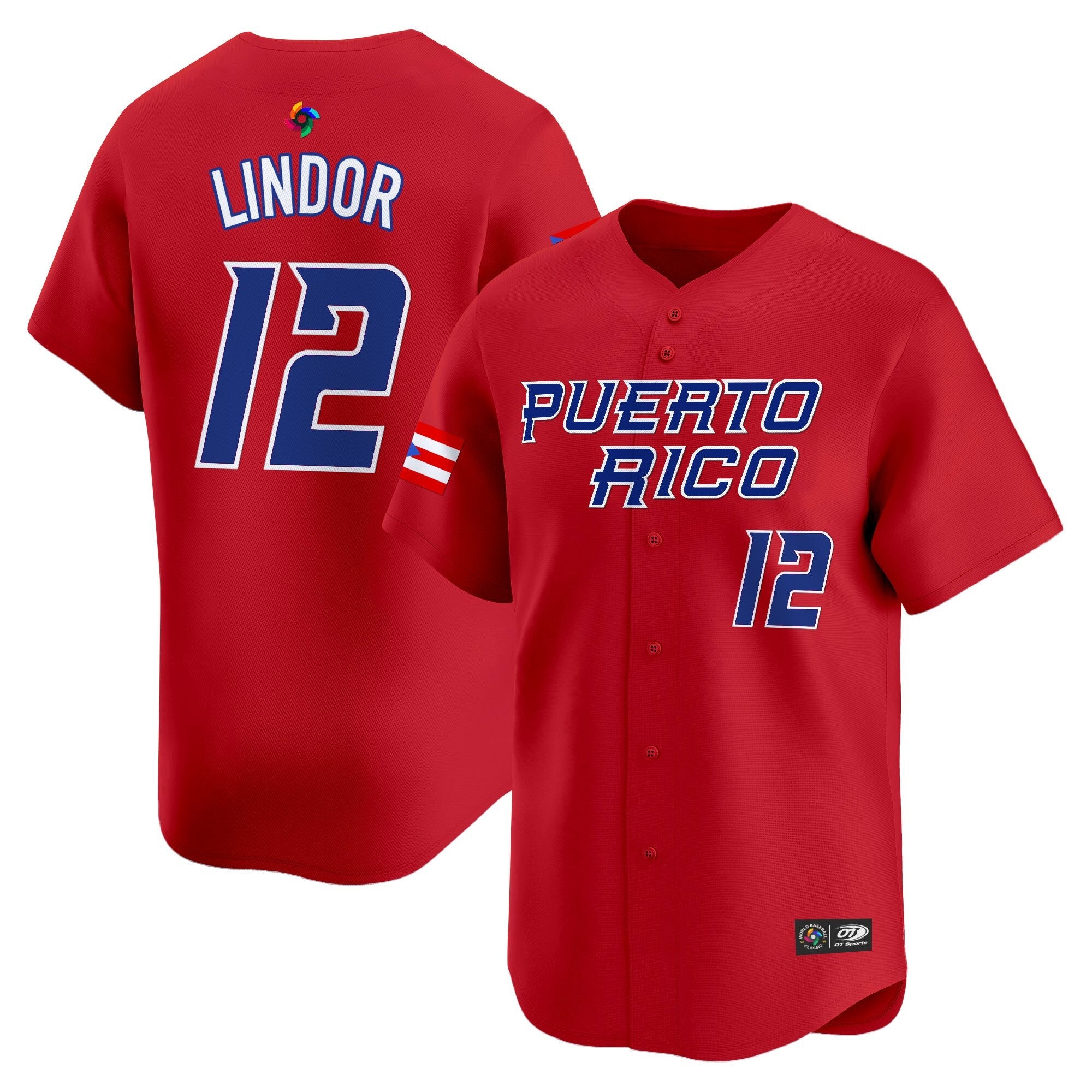 Team Puerto Rico World Baseball Classic Vapor Premier Jersey - 2026 Roster - All Stitched
