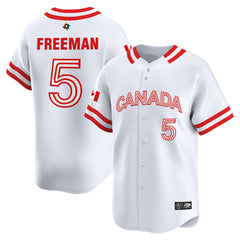 Team Canada World Baseball Classic Vapor Premier Jersey - 2026 Roster (Projected Number) - All Stitched