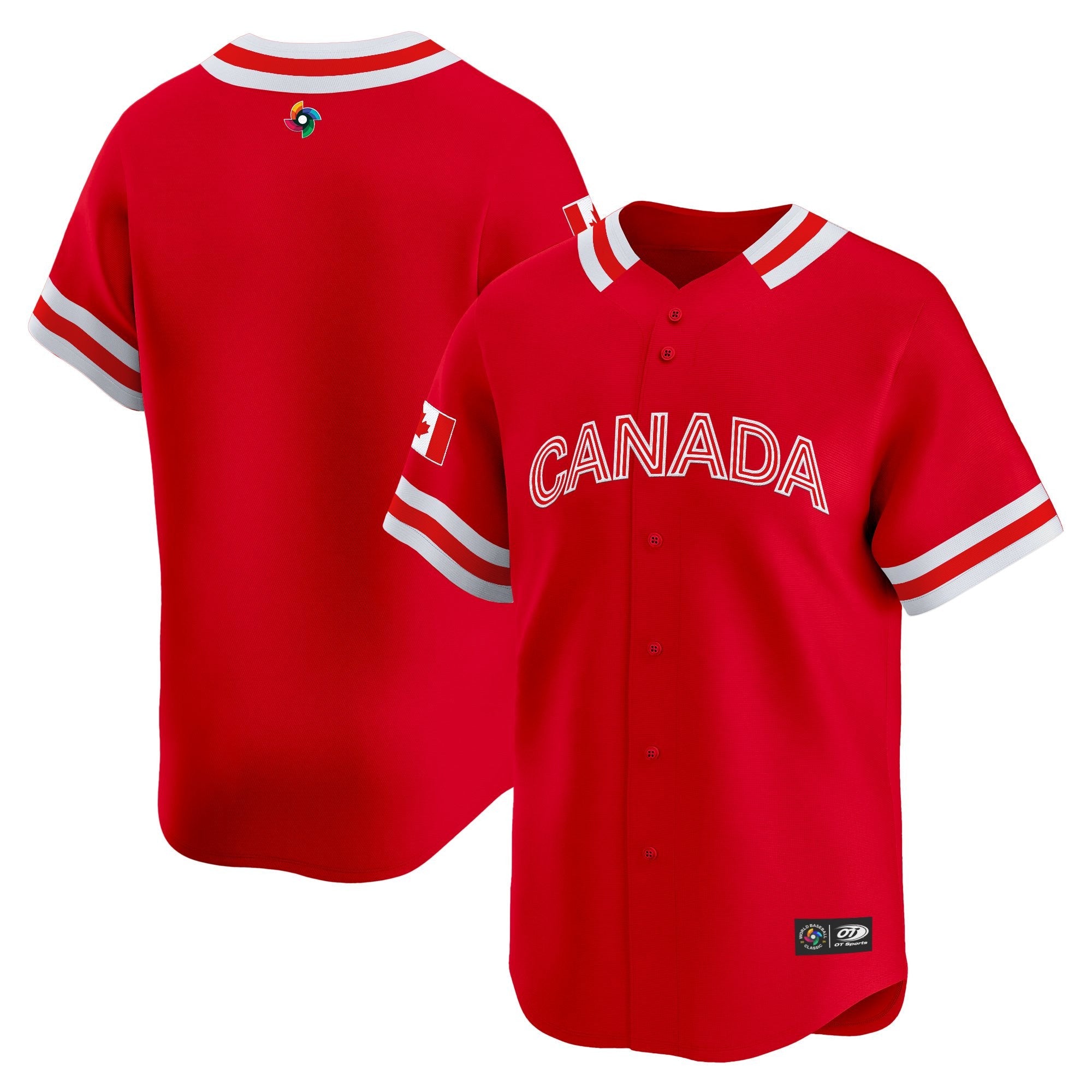 Team Canada World Baseball Classic Vapor Premier Jersey - 2026 Roster (Projected Number) - All Stitched