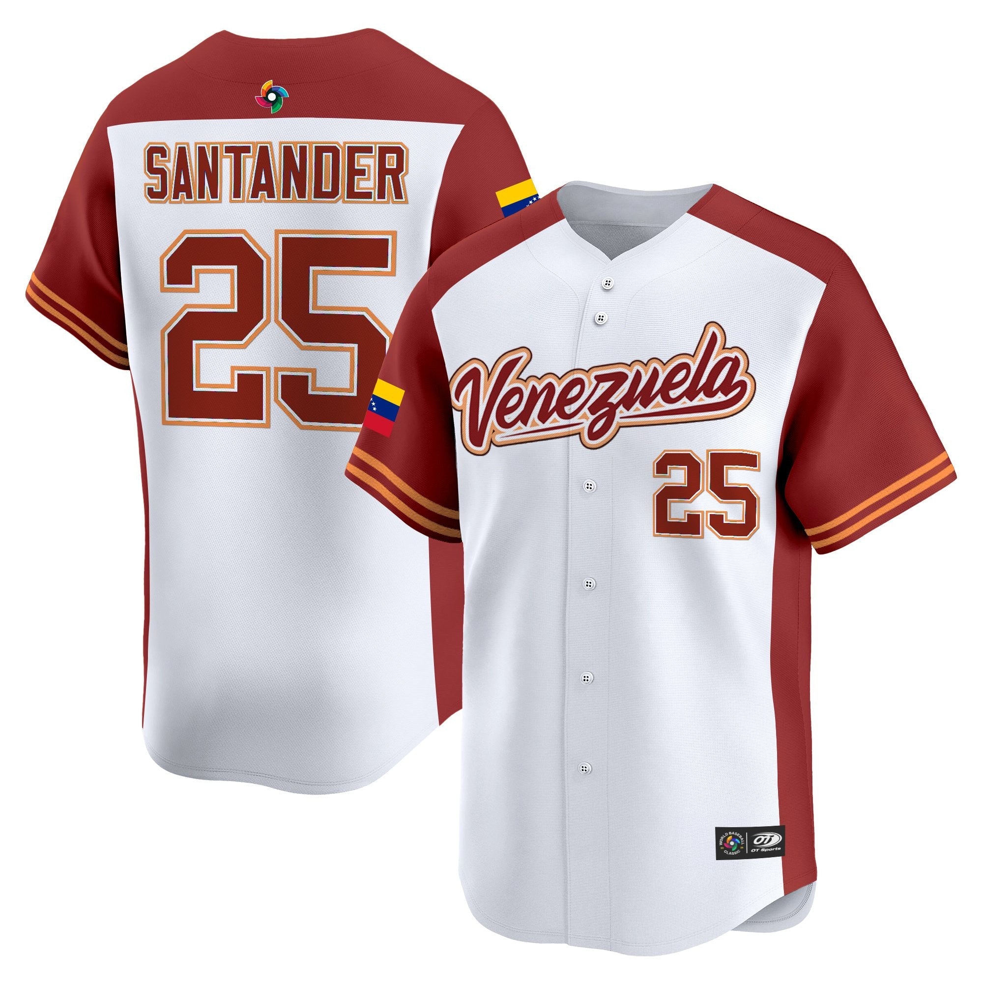 Team Venezuela World Baseball Classic Vapor Premier Jersey - 2026 Roster - All Stitched