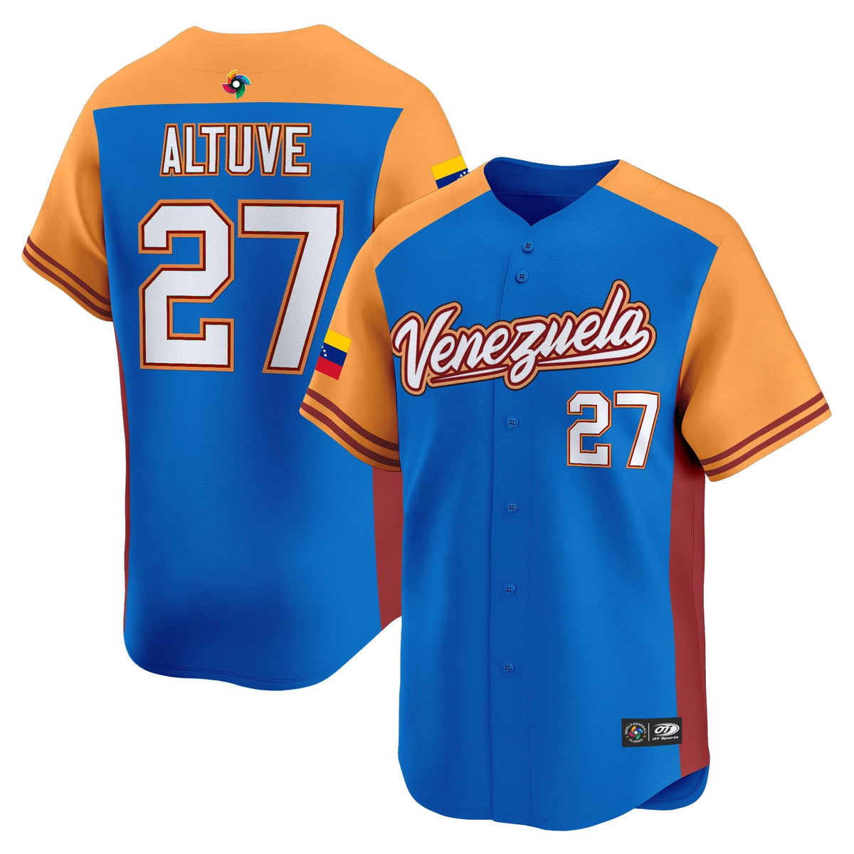 Team Venezuela World Baseball Classic Vapor Premier Jersey - 2026 Roster - All Stitched