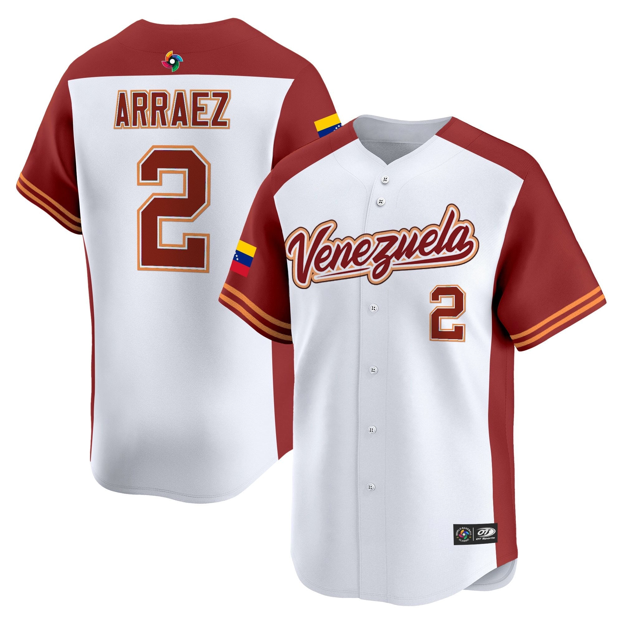 Team Venezuela World Baseball Classic Vapor Premier Jersey - 2026 Roster - All Stitched