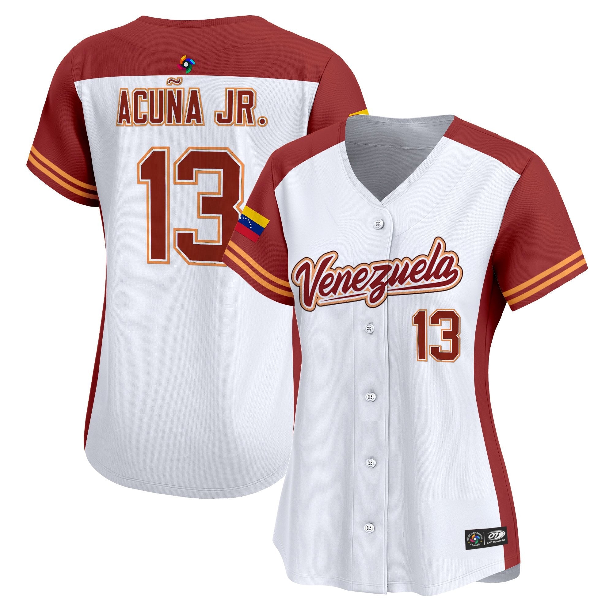 Women's Team Venezuela World Baseball Classic Vapor Premier Jersey - 2026 Roster - All Stitched