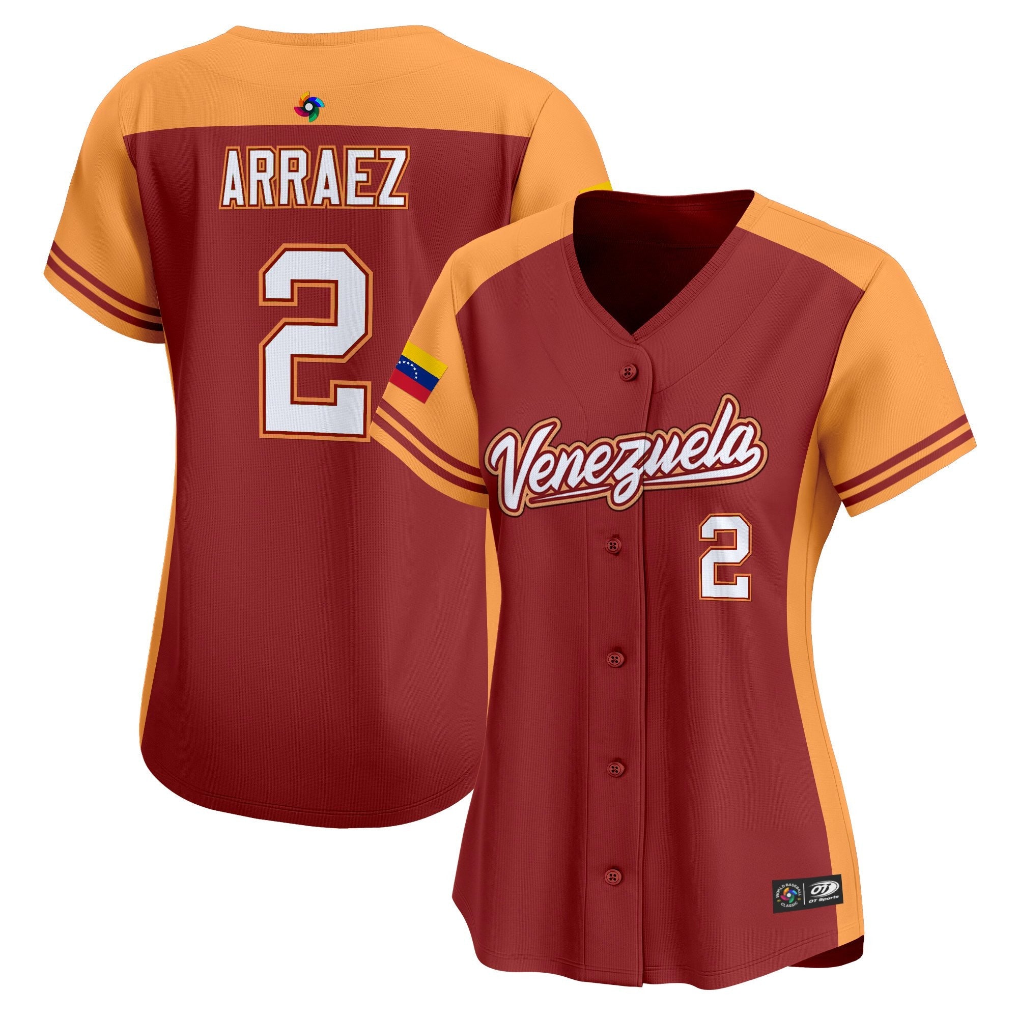 Women's Team Venezuela World Baseball Classic Vapor Premier Jersey - 2026 Roster - All Stitched