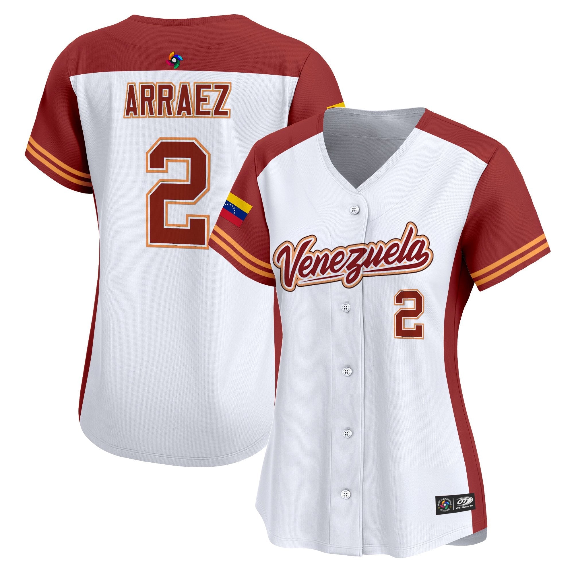 Women's Team Venezuela World Baseball Classic Vapor Premier Jersey - 2026 Roster - All Stitched