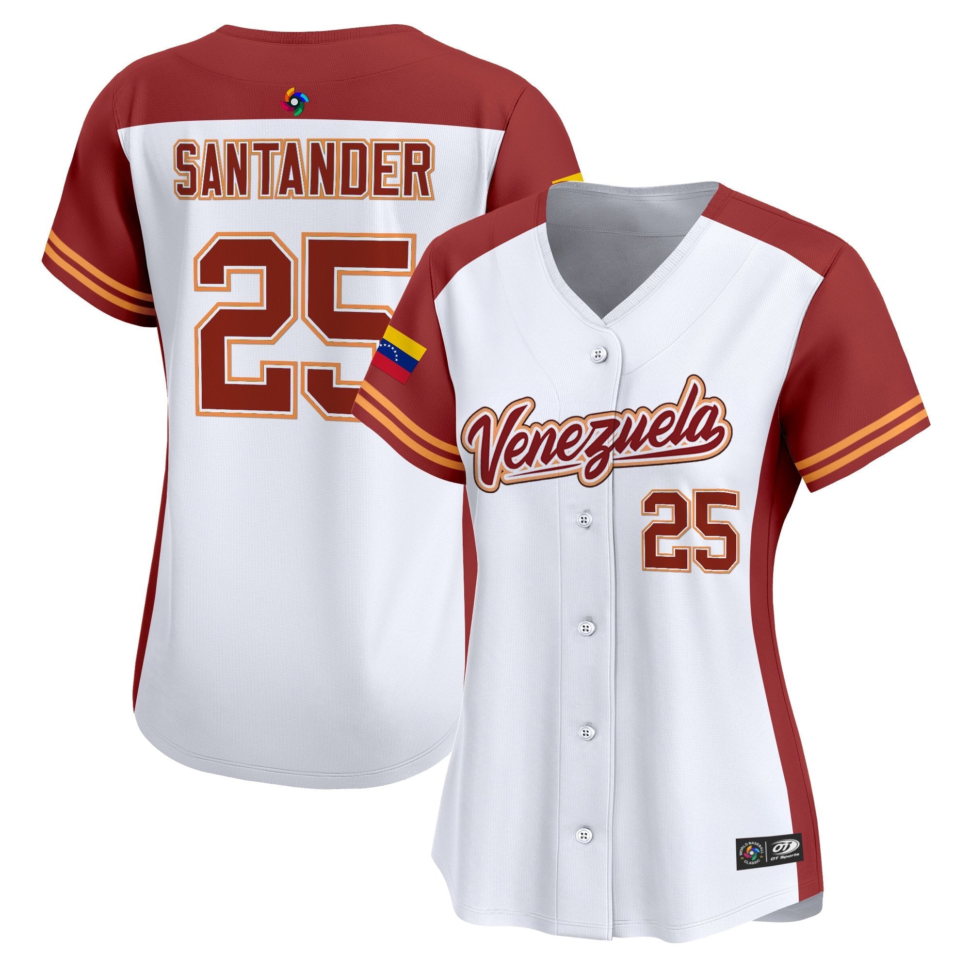 Women's Team Venezuela World Baseball Classic Vapor Premier Jersey - 2026 Roster - All Stitched