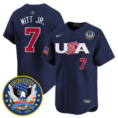 Team USA World Baseball Classic United States 250th Anniversary Patch Vapor Premier Jersey - 2026 Roster - All Stitched