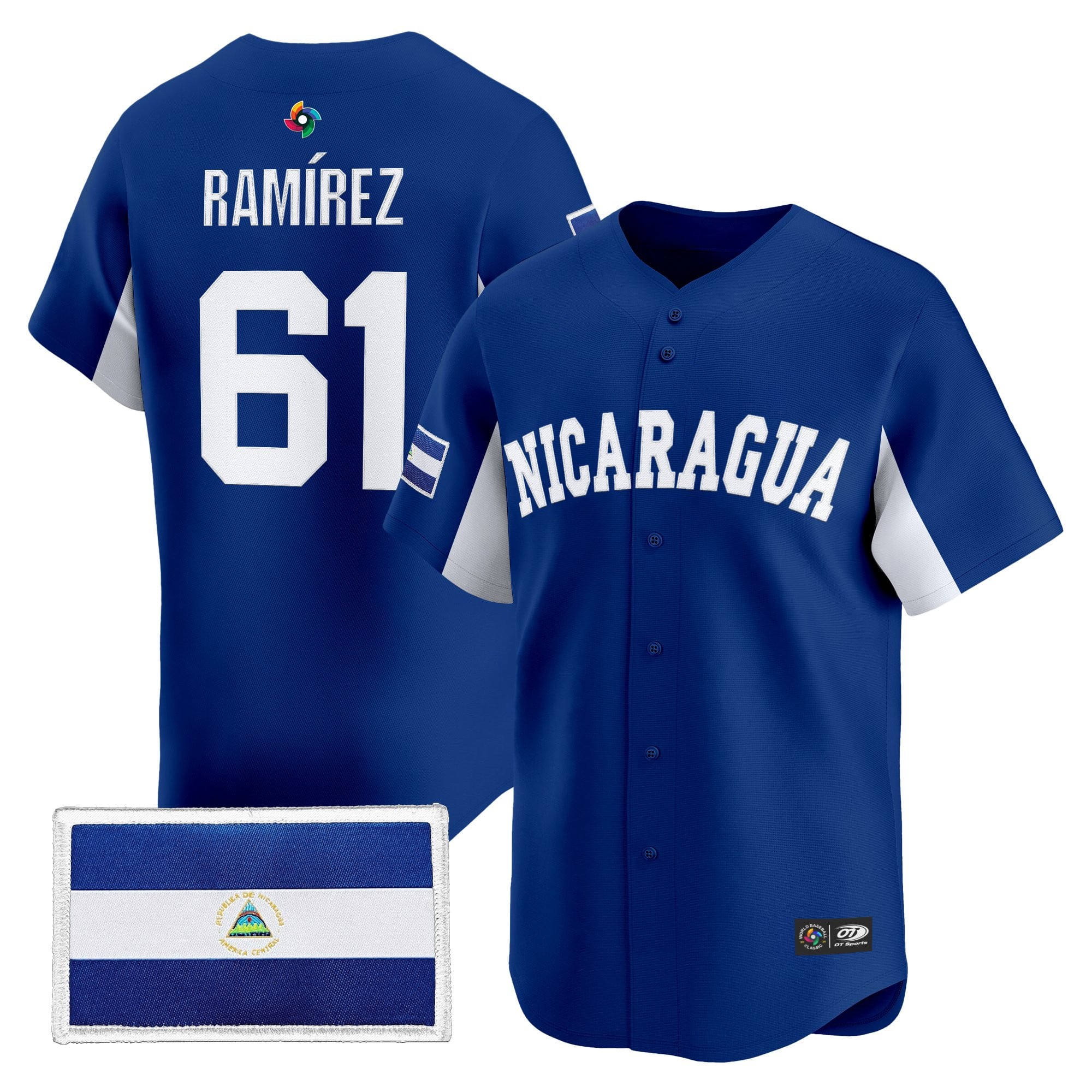 Team Nicaragua 2026 World Baseball Classic Vapor Premier Jersey - All Stitched