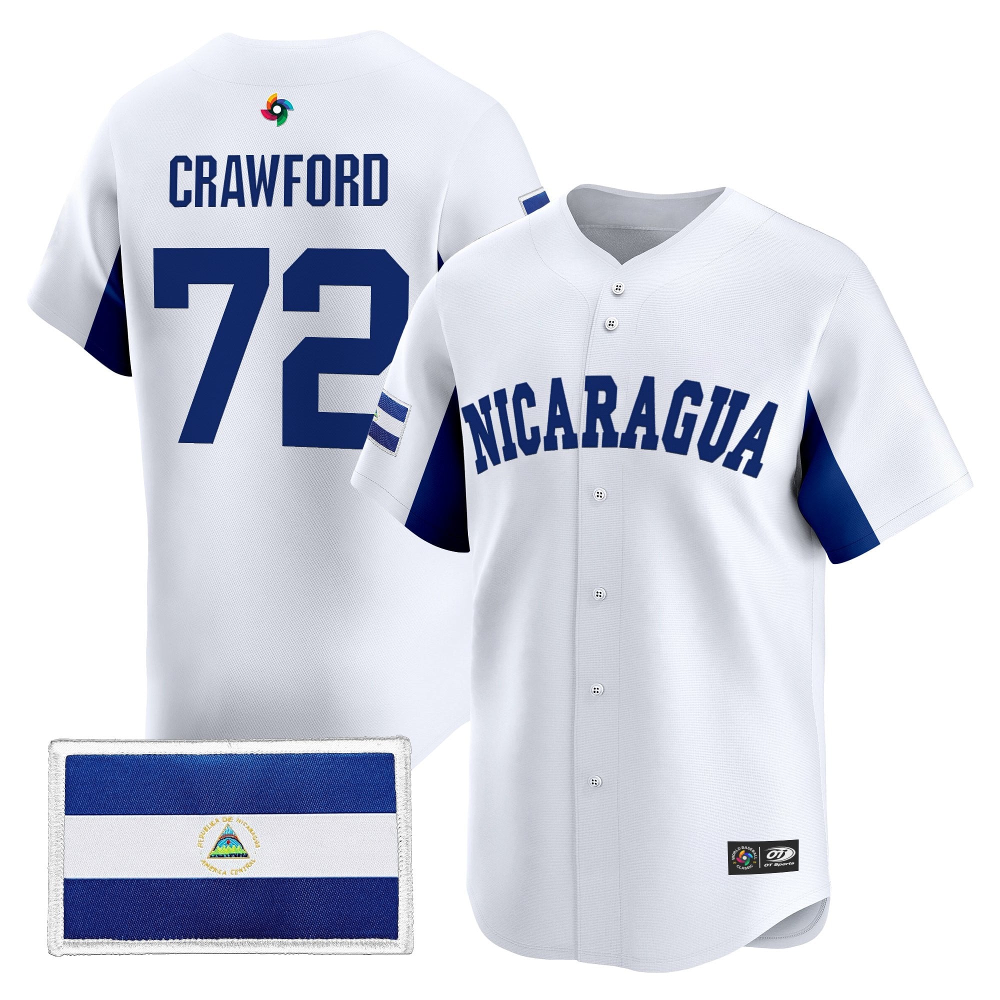 Team Nicaragua 2026 World Baseball Classic Vapor Premier Jersey - All Stitched