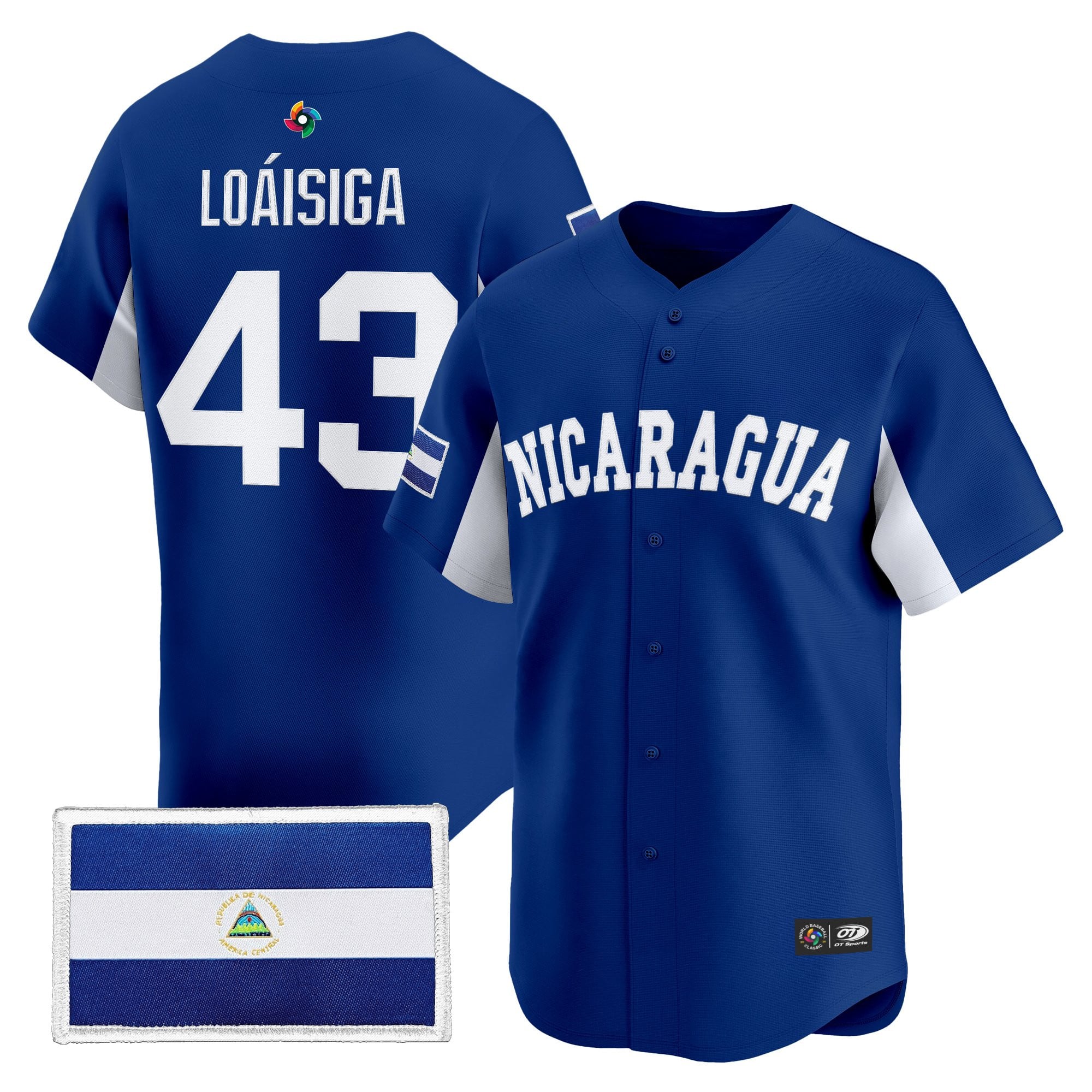 Team Nicaragua 2026 World Baseball Classic Vapor Premier Jersey - All Stitched
