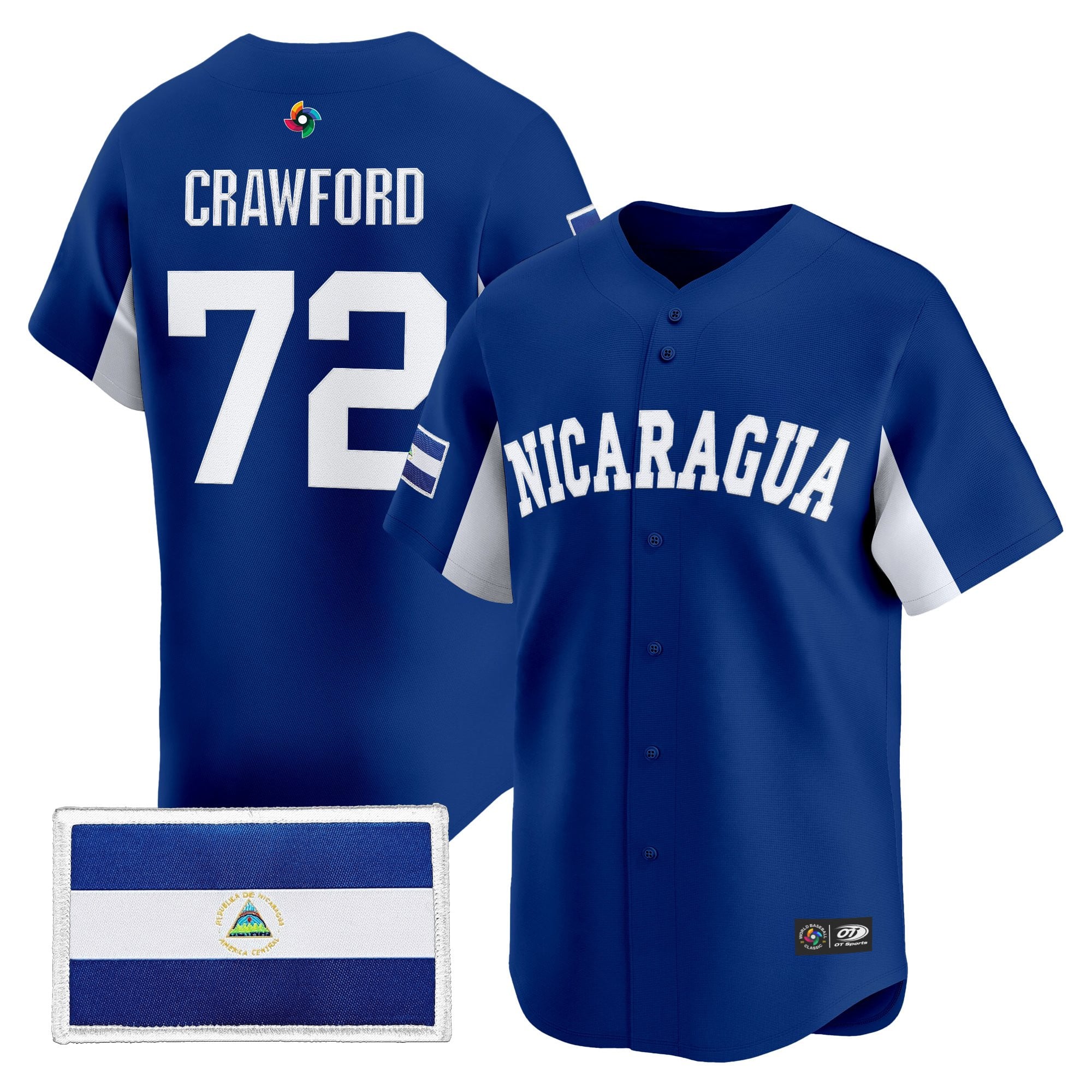 Team Nicaragua 2026 World Baseball Classic Vapor Premier Jersey - All Stitched