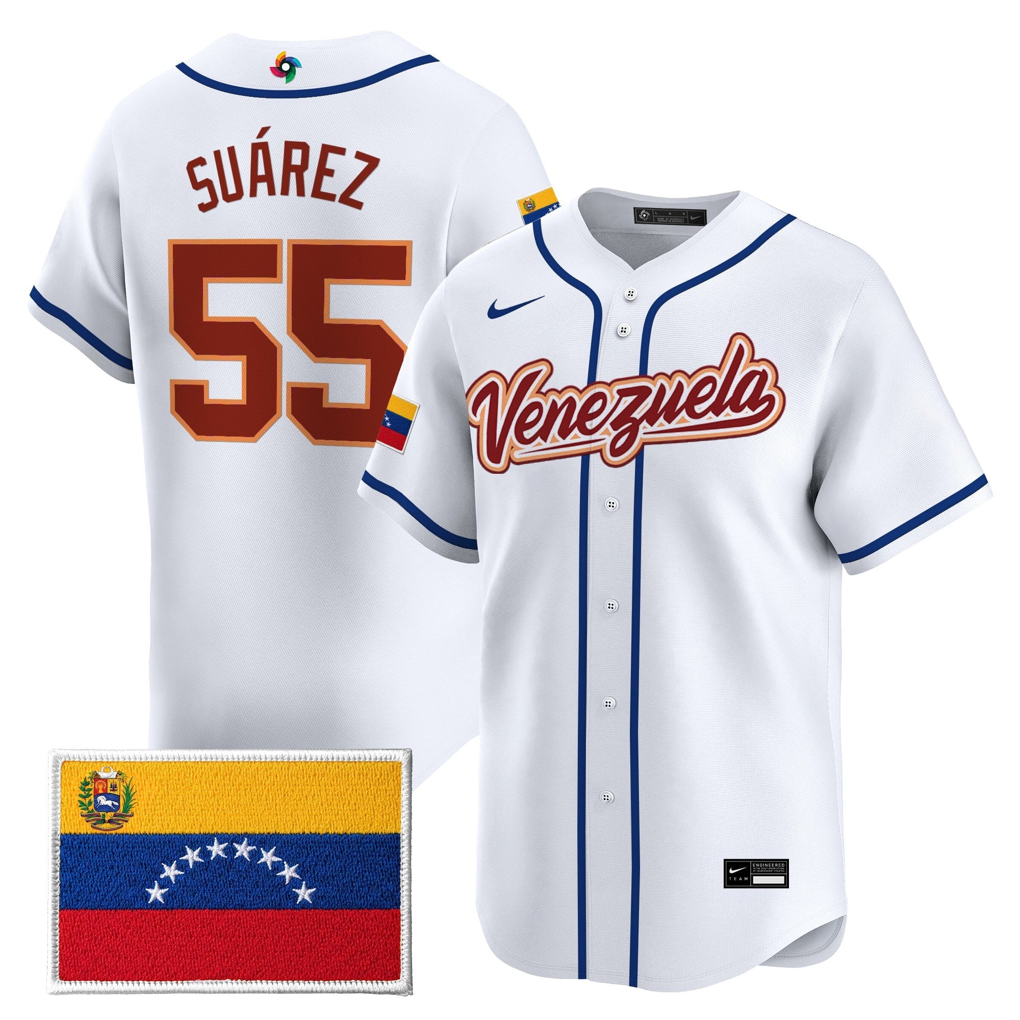 Team Venezuela World Baseball Classic Vapor Premier Jersey - 2026 Roster - All Stitched