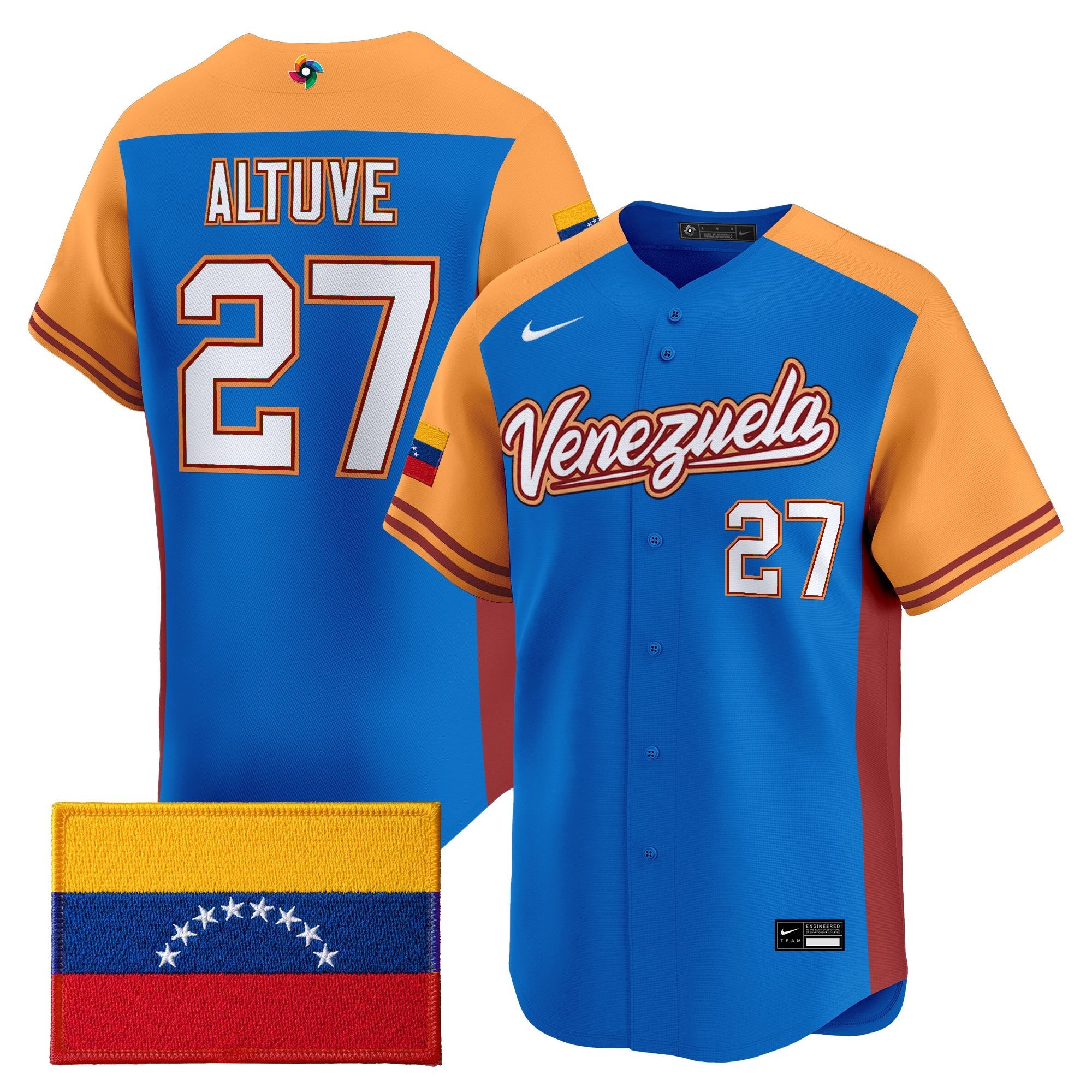 Team Venezuela World Baseball Classic Vapor Premier Jersey - 2026 Roster - All Stitched