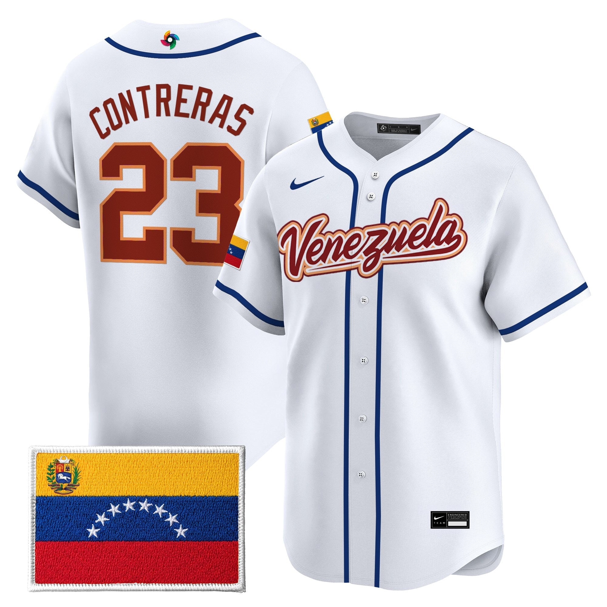 Team Venezuela World Baseball Classic Vapor Premier Jersey - 2026 Roster - All Stitched