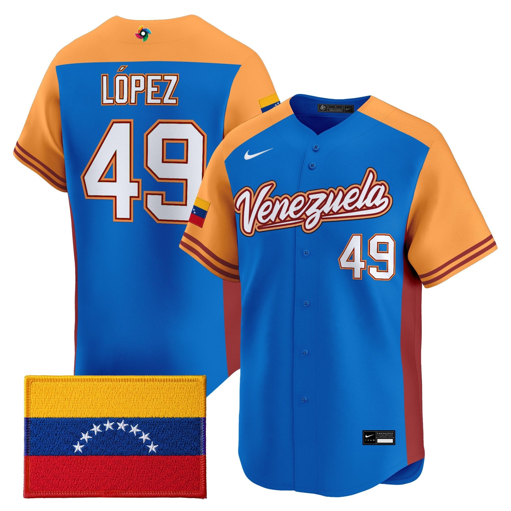 Team Venezuela World Baseball Classic Vapor Premier Jersey - 2026 Roster - All Stitched