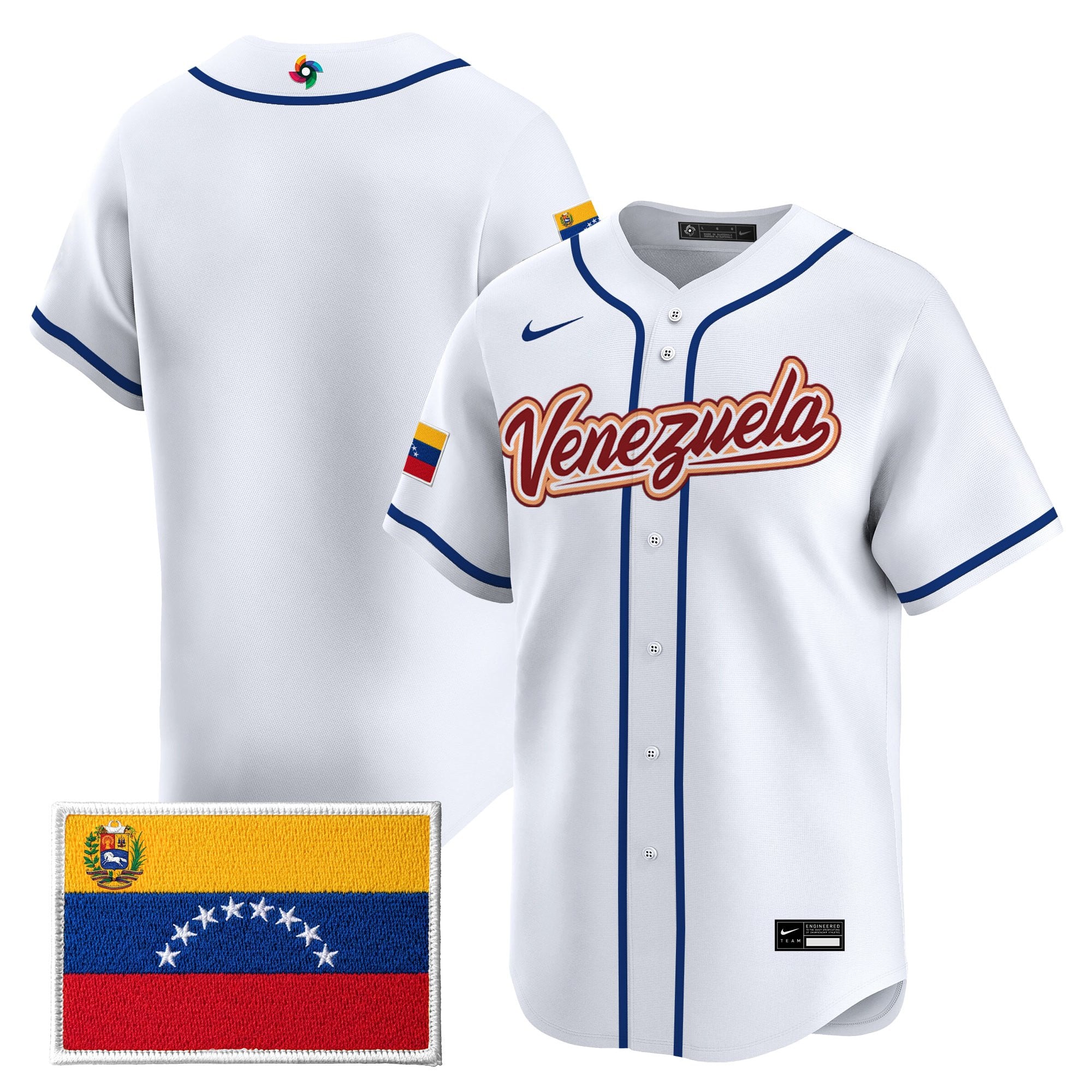 Team Venezuela World Baseball Classic Vapor Premier Jersey - 2026 Roster - All Stitched