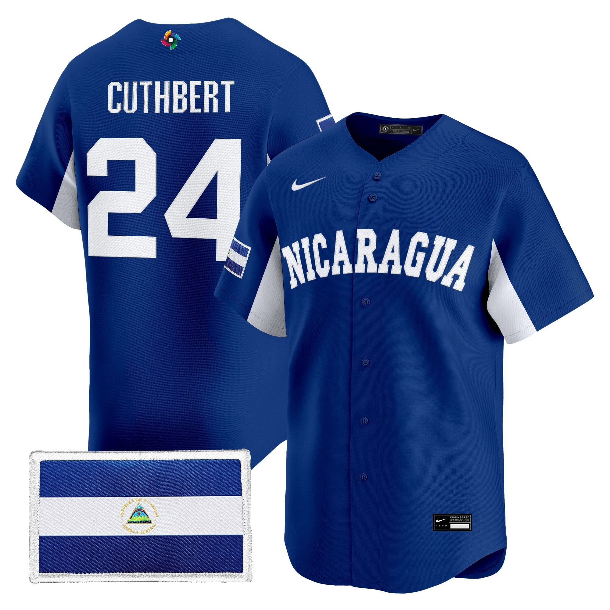 Team Nicaragua 2026 World Baseball Classic Vapor Premier Jersey - All Stitched