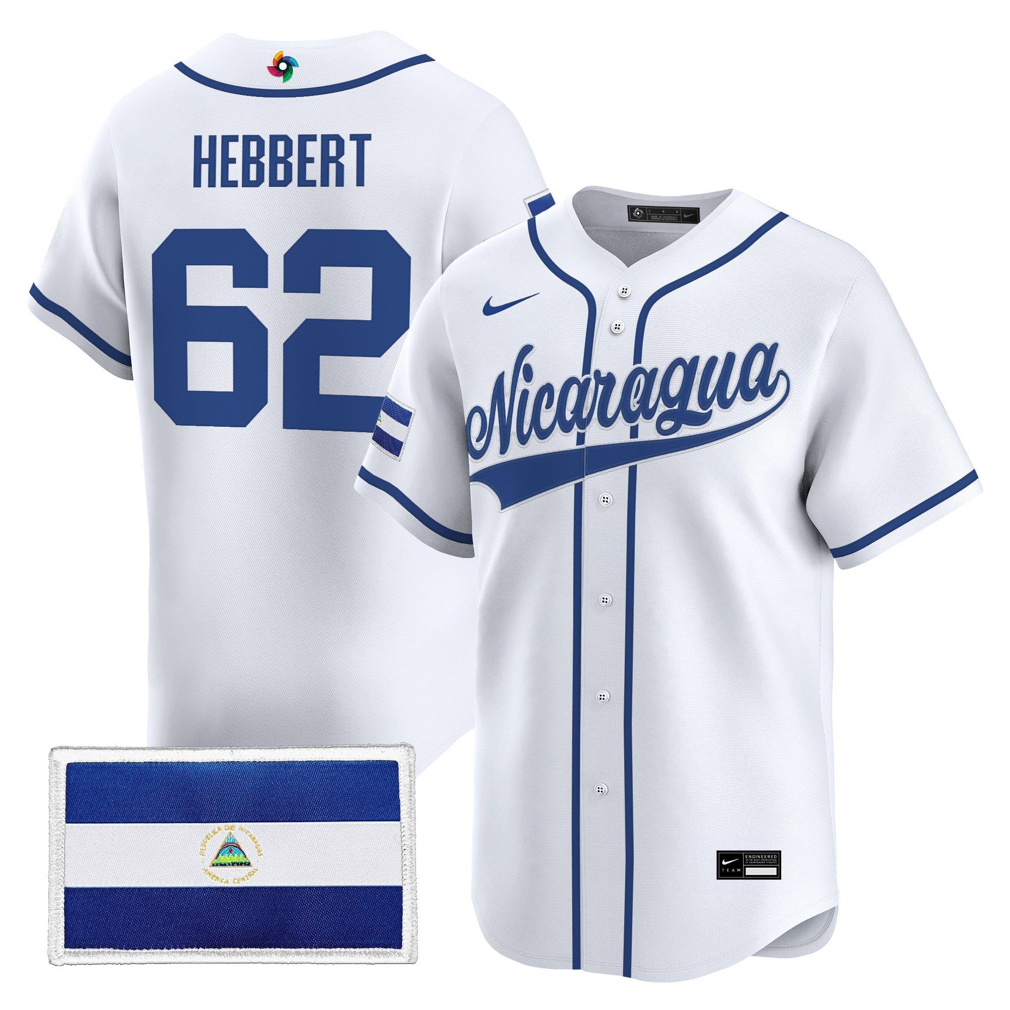 Team Nicaragua 2026 World Baseball Classic Vapor Premier Jersey - All Stitched