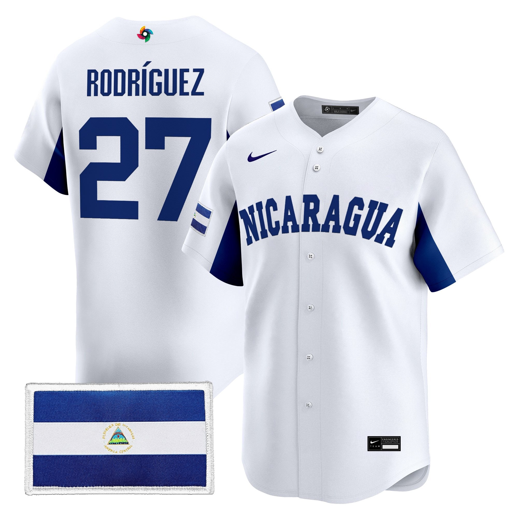Team Nicaragua 2026 World Baseball Classic Vapor Premier Jersey - All Stitched