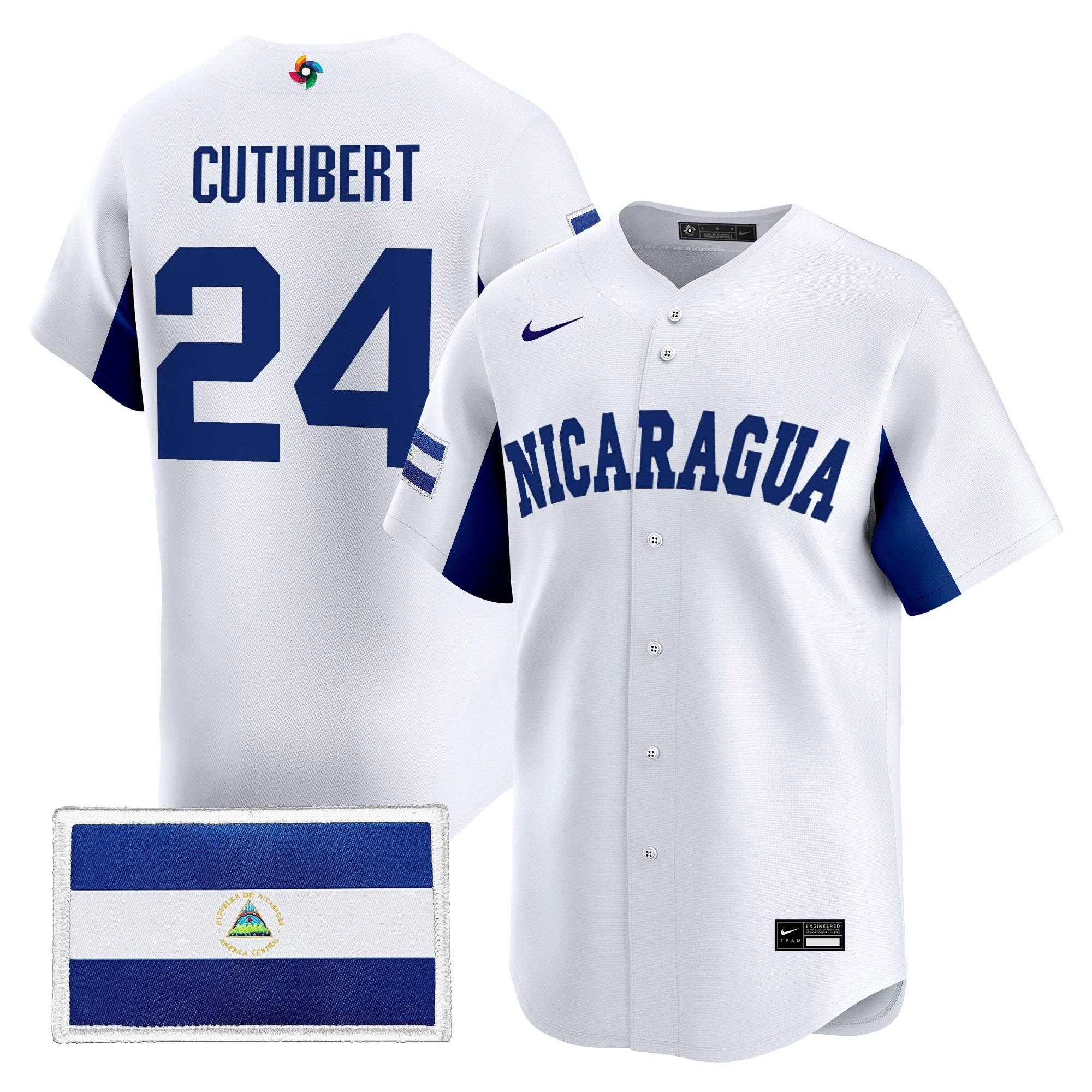 Team Nicaragua 2026 World Baseball Classic Vapor Premier Jersey - All Stitched
