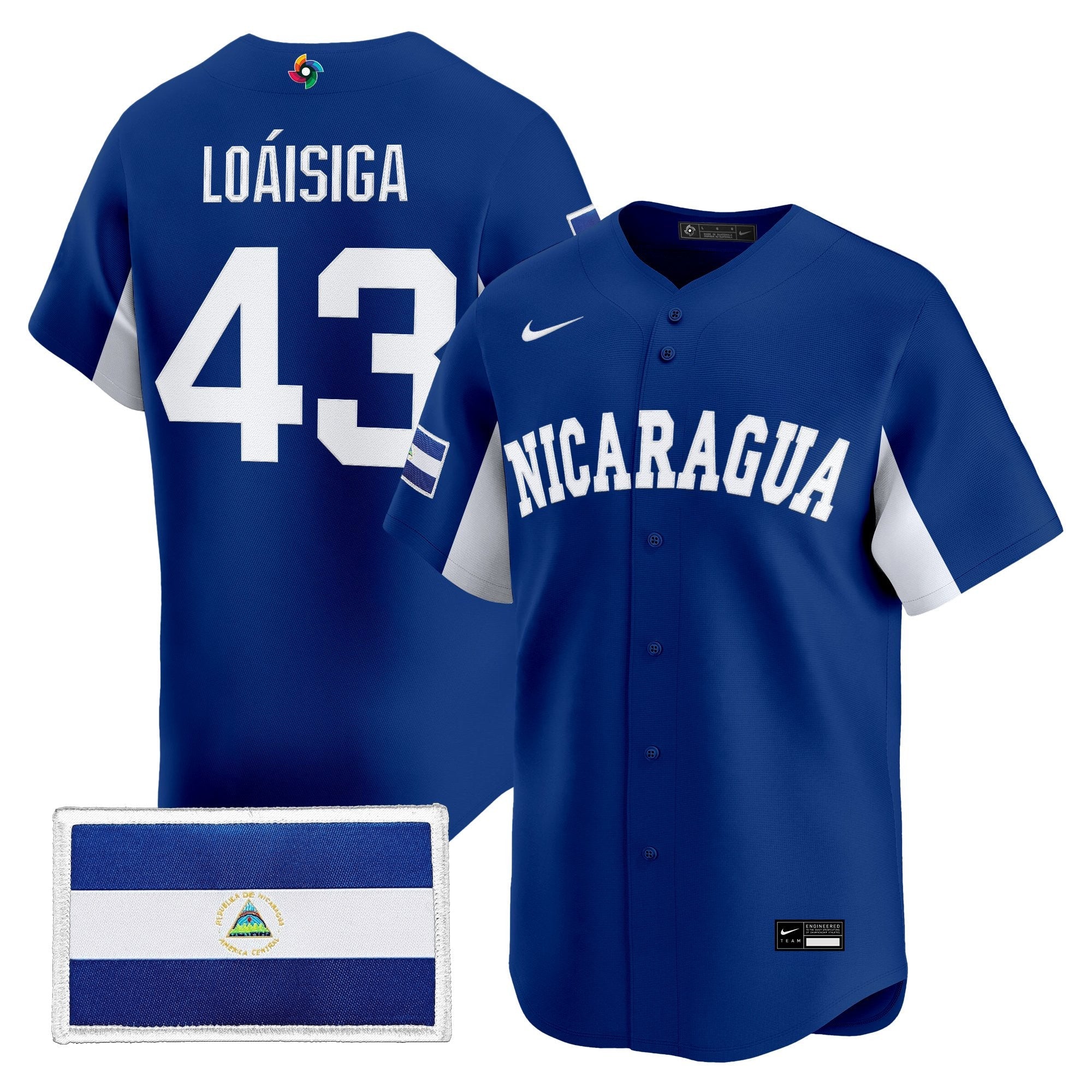 Team Nicaragua 2026 World Baseball Classic Vapor Premier Jersey - All Stitched