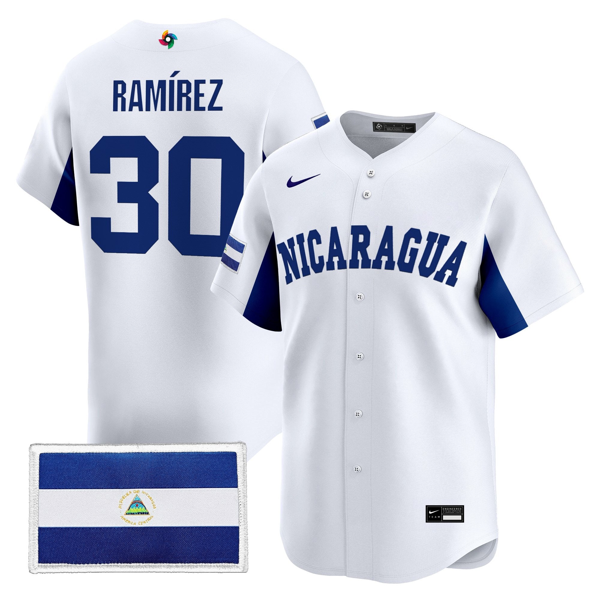 Team Nicaragua 2026 World Baseball Classic Vapor Premier Jersey - All Stitched