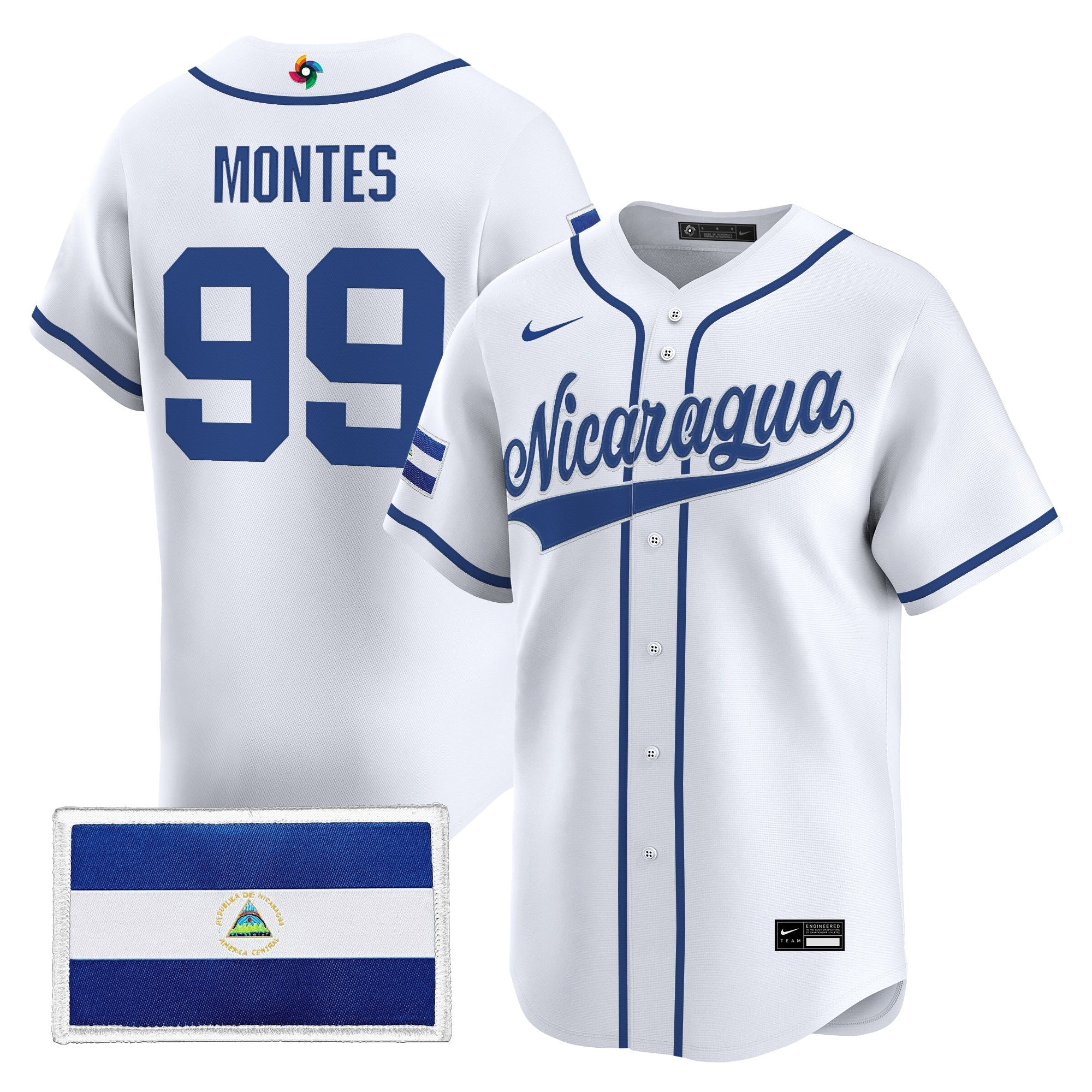 Team Nicaragua 2026 World Baseball Classic Vapor Premier Jersey - All Stitched