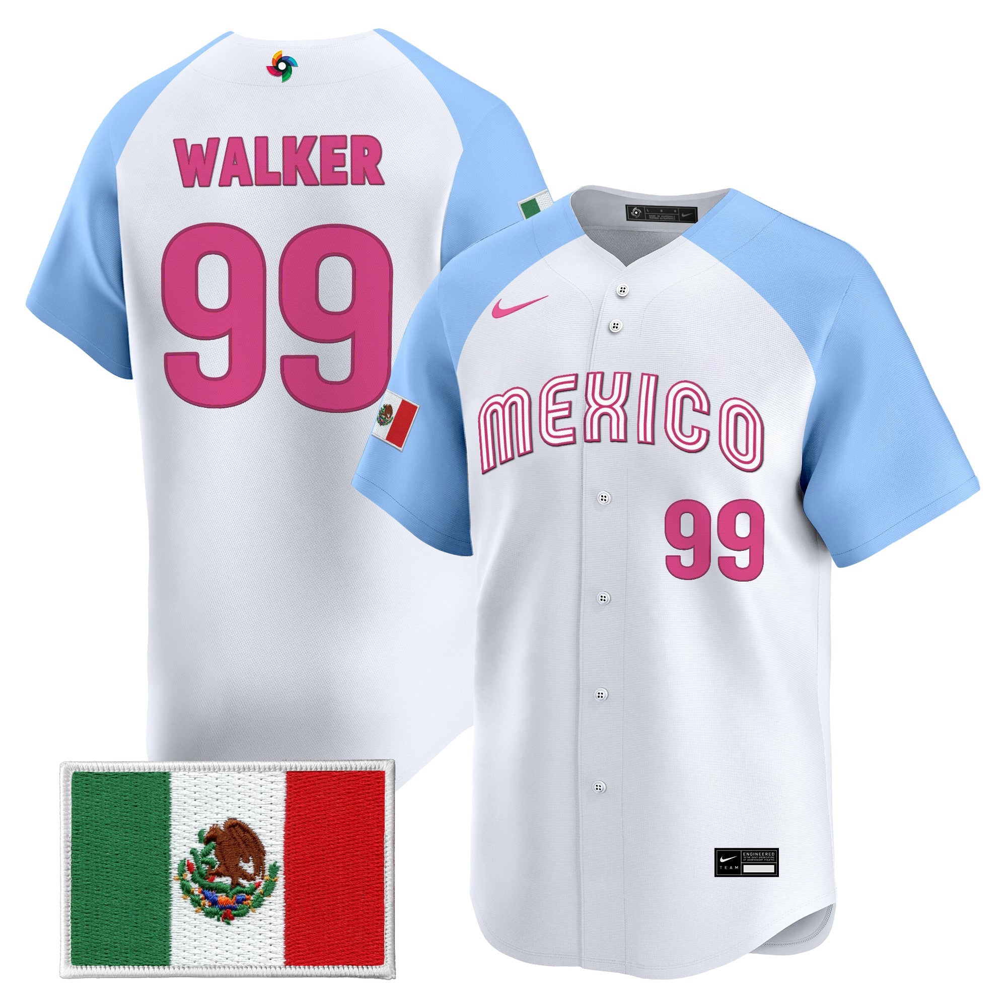 Team Mexico World Baseball Classic Vapor Premier Jersey - 2026 Roster - All Stitched
