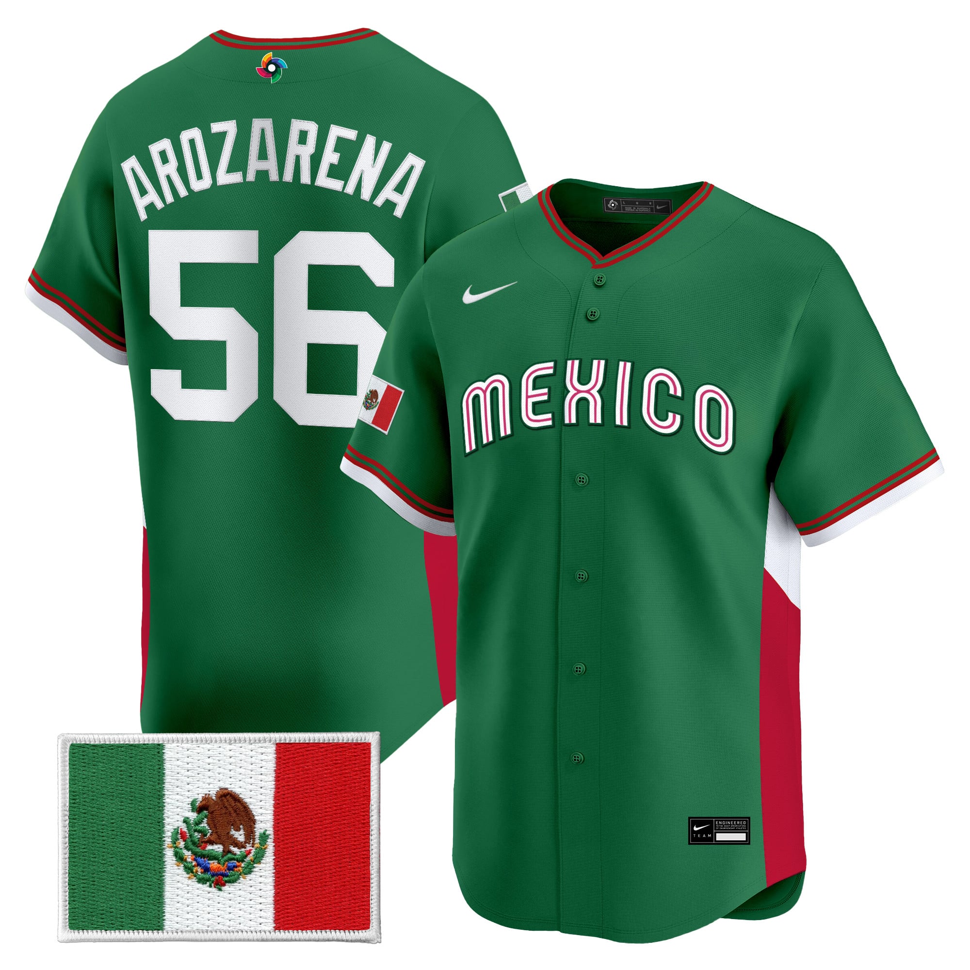Team Mexico World Baseball Classic Vapor Premier Jersey - 2026 Roster - All Stitched