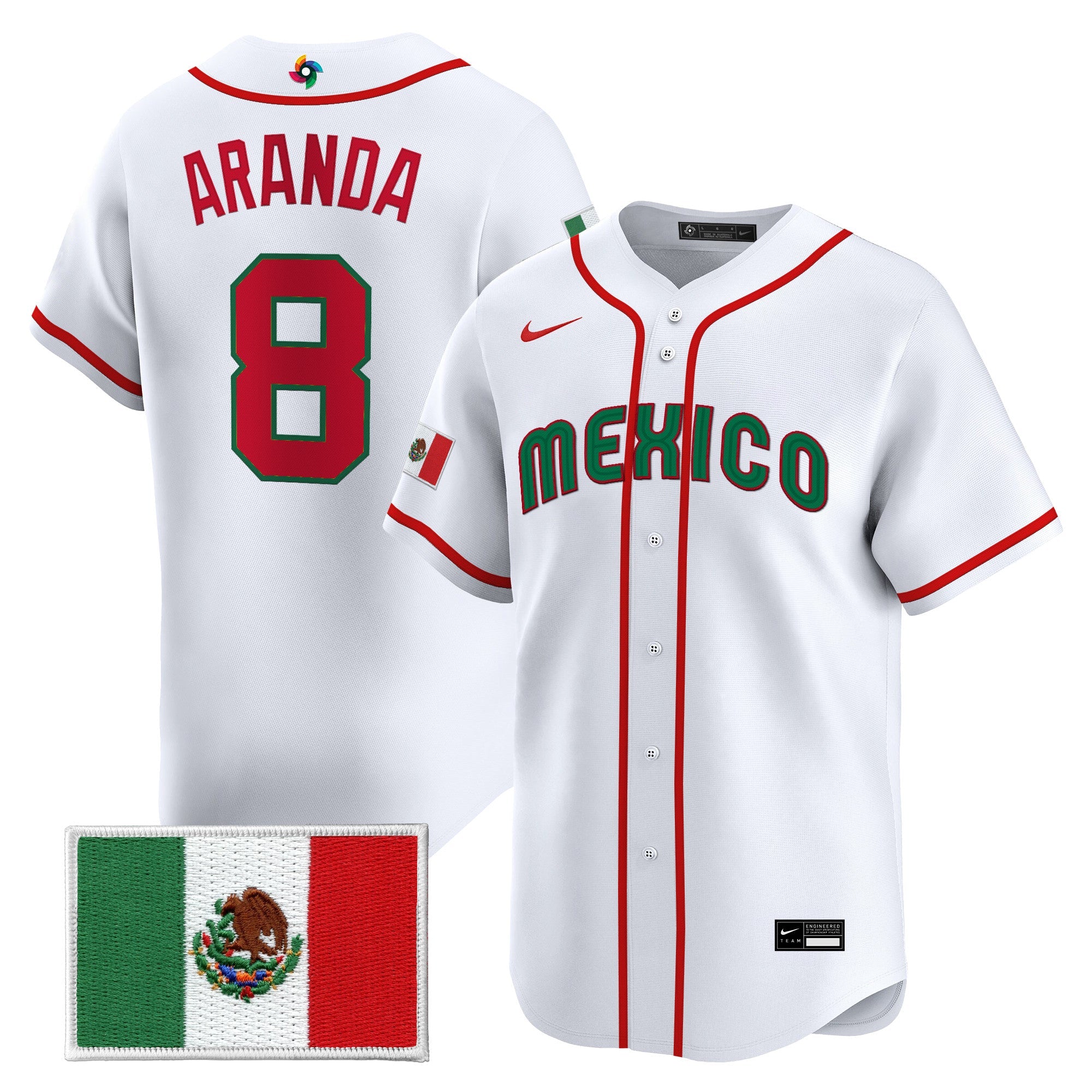 Team Mexico World Baseball Classic Vapor Premier Jersey - 2026 Roster - All Stitched